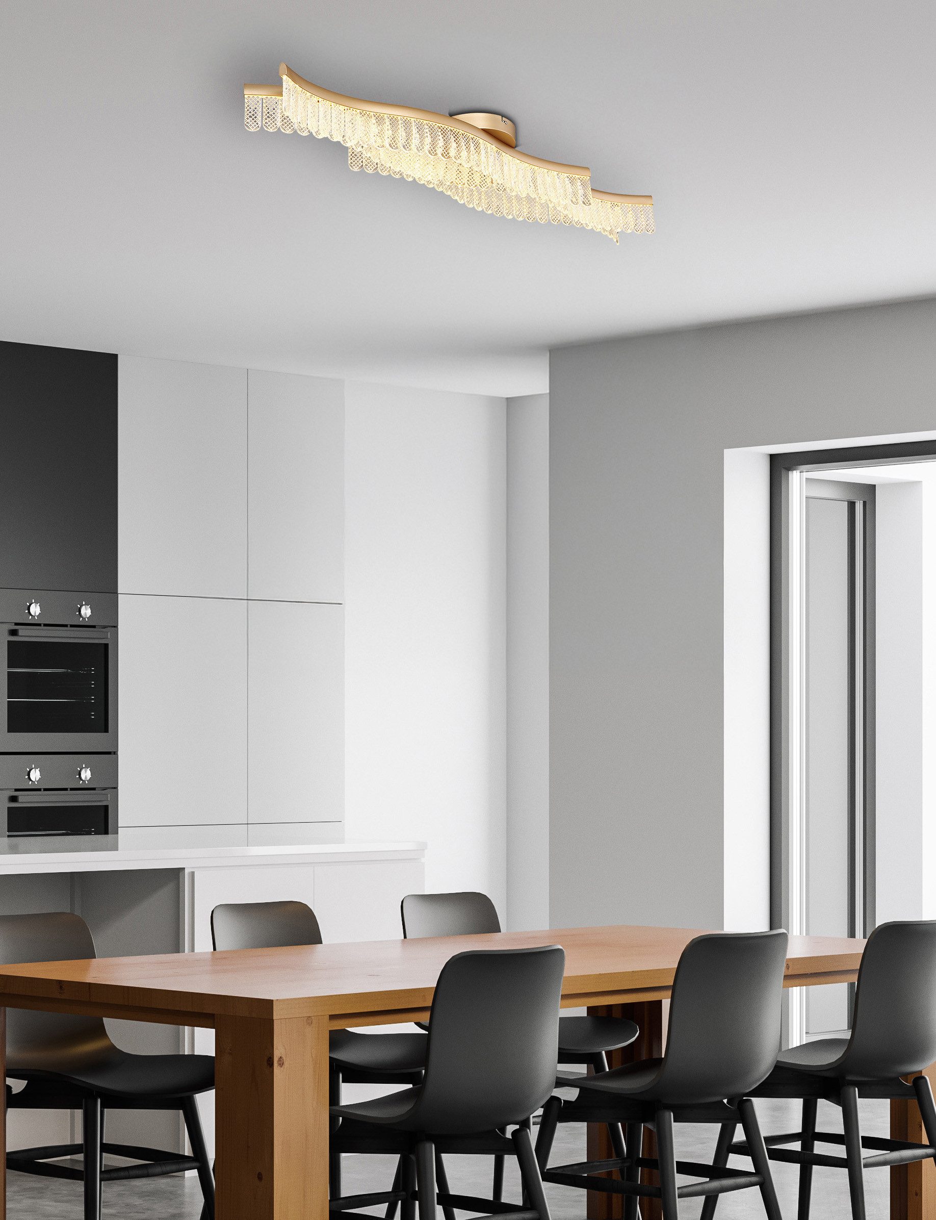 GLOBO LIGHTING LED Deckenleuchte JULIET, LED fest integriert, Warmweiß, Deckenlampe/3200K/Wohnzimmer/Schlafzimmer/Flur