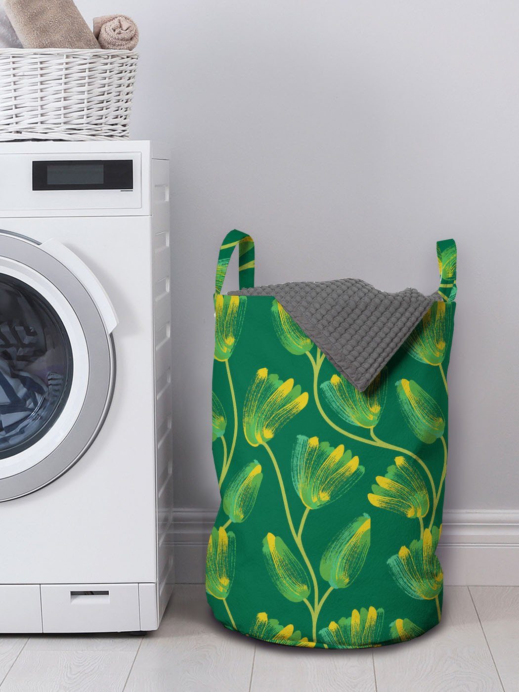 Griffen Wäschesäckchen mit mit Abakuhaus Waschsalons, für Farbe Garten Kordelzugverschluss Fleck-Effekt Wäschekorb Herb