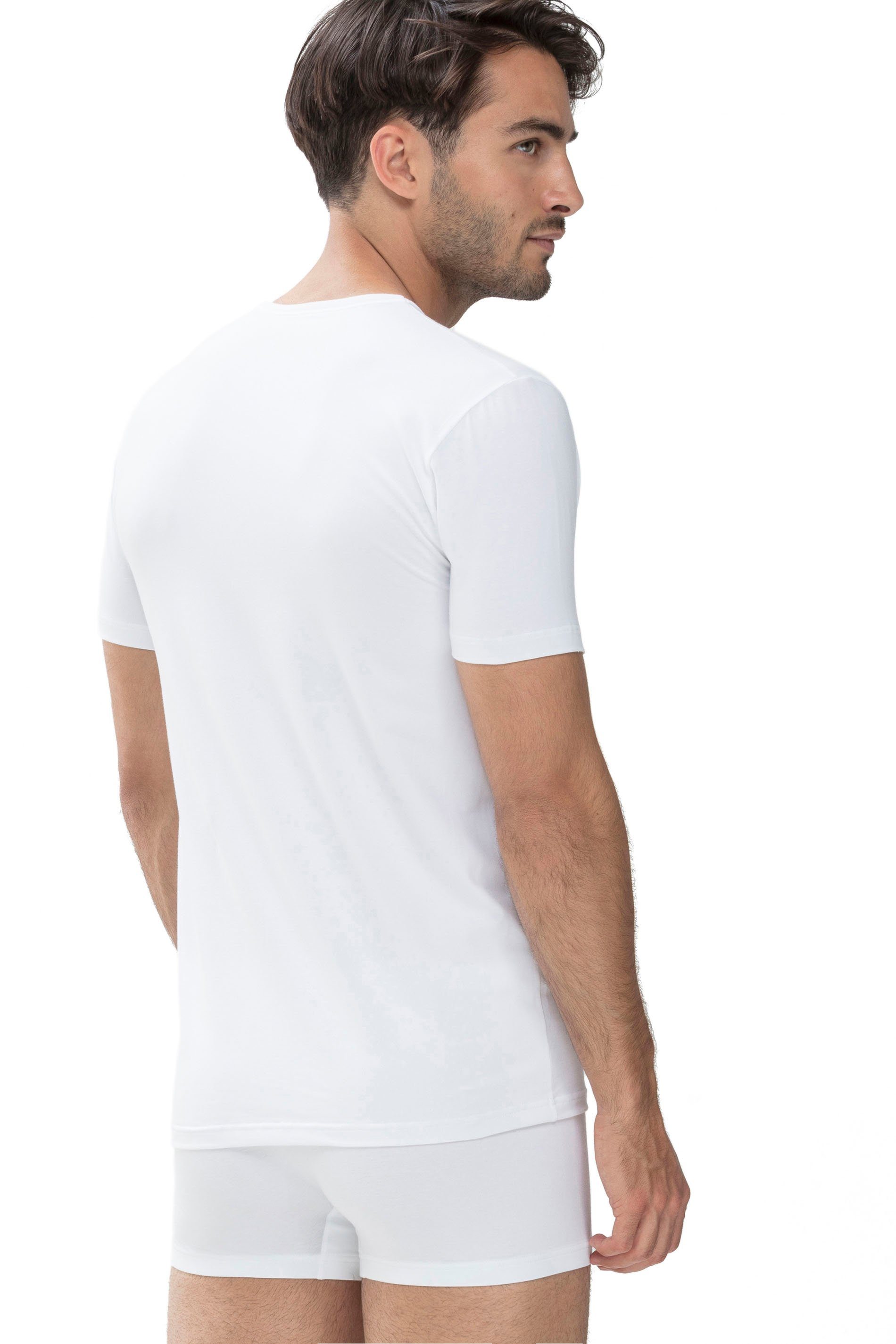 Mey Unterziehshirt Dry Cotton mit V-Ausshnitt und Halbarm weiss