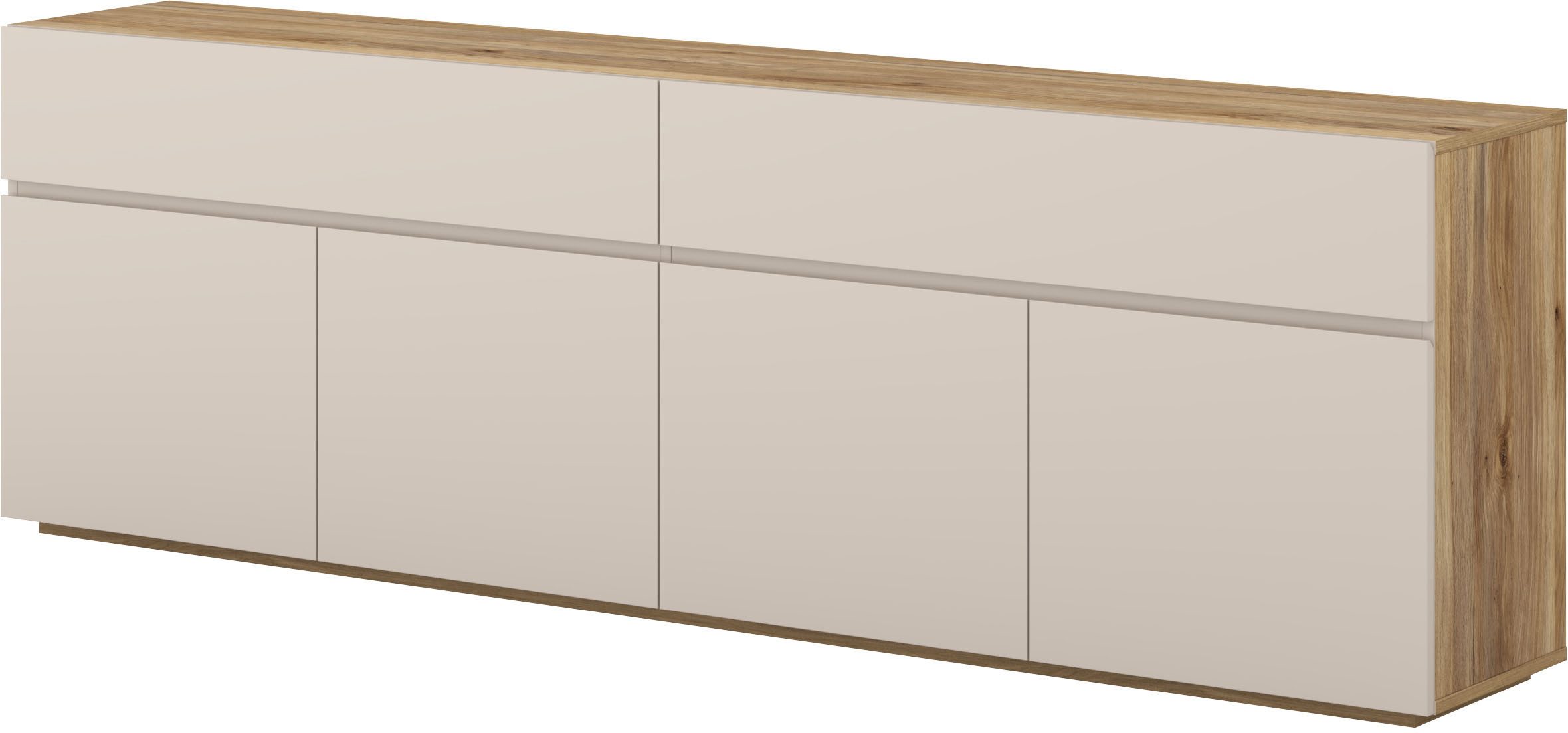 INOSIGN Sideboard Criss, Breite 200 cm moderne grifflose Kommode 4Türen/4SK günstig online kaufen