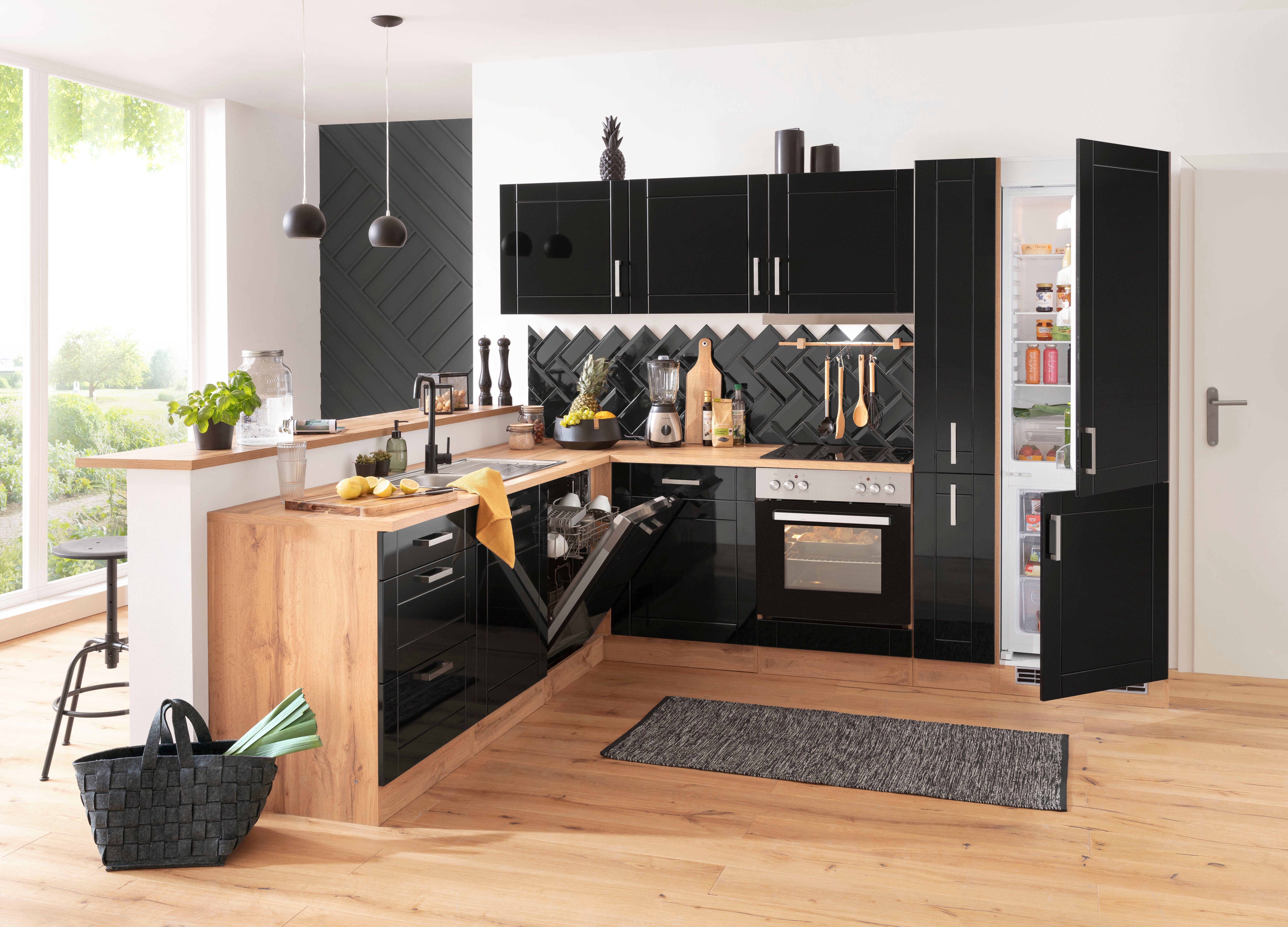KOCHSTATION Winkelküche KS-Tinnum, mit E-Geräten, Stellbreite 240/270 cm