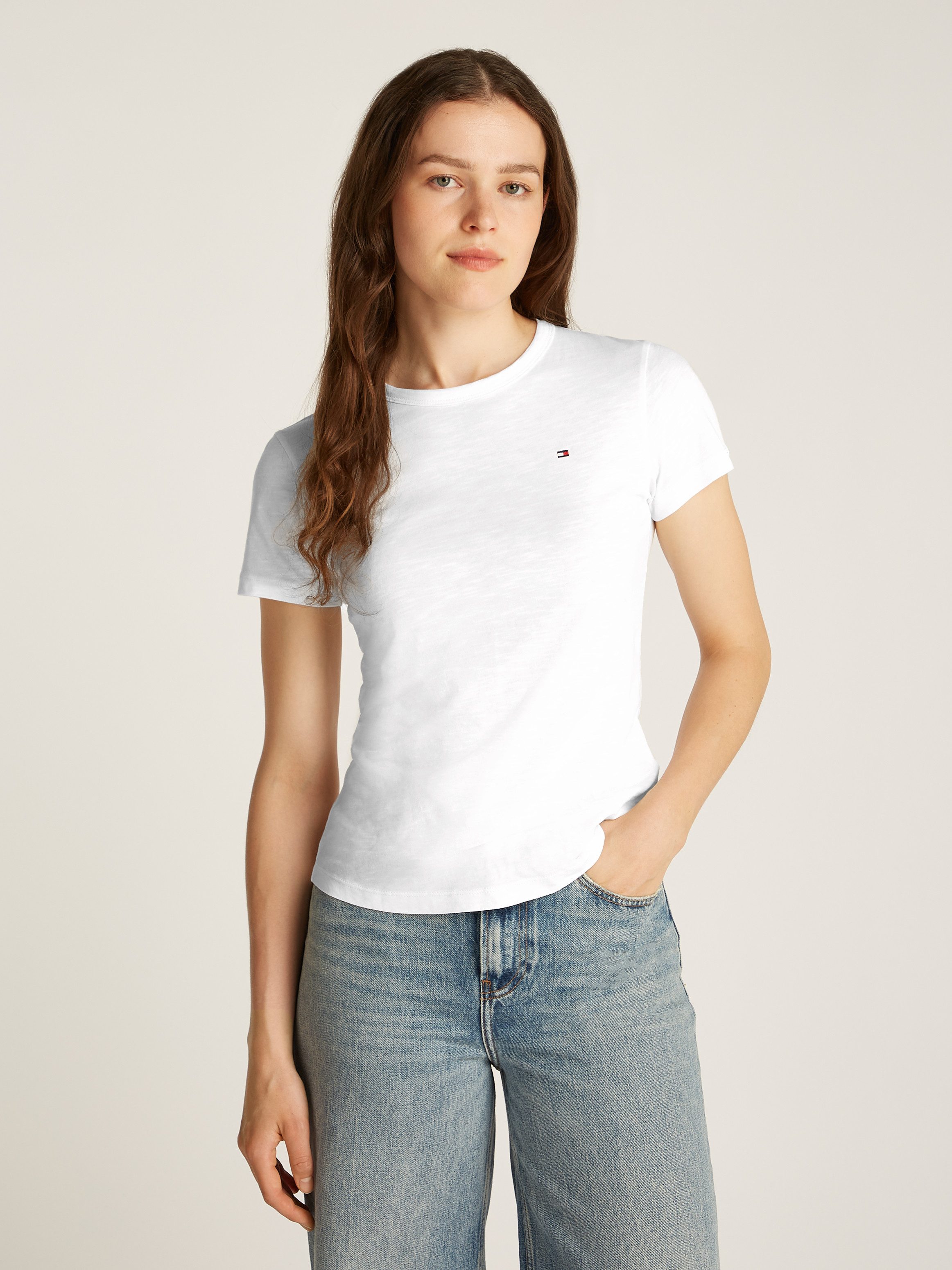 Tommy Hilfiger Rundhalsshirt 1985 SLIM SLUB günstig online kaufen