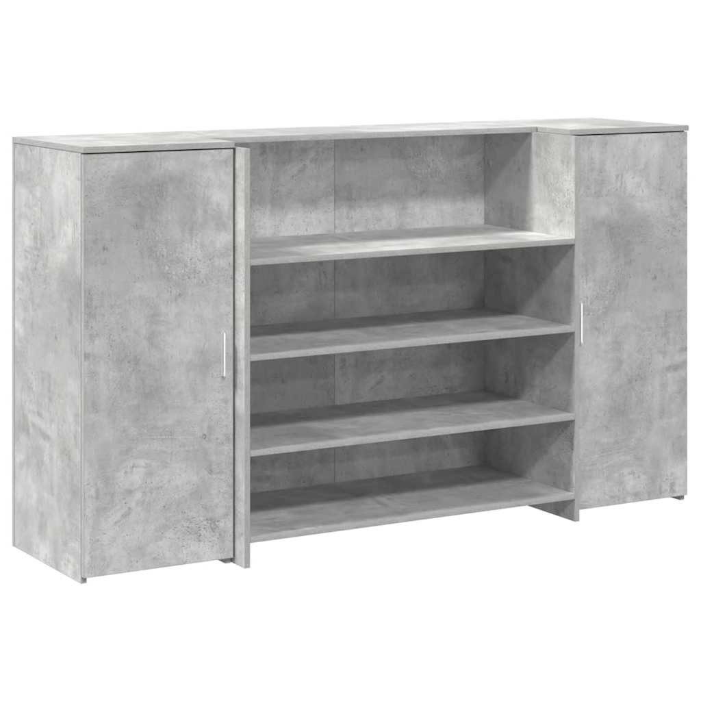 vidaXL Schreibtisch Empfangstheke Betongrau 180x50x103,5 cm Holzwerkstoff