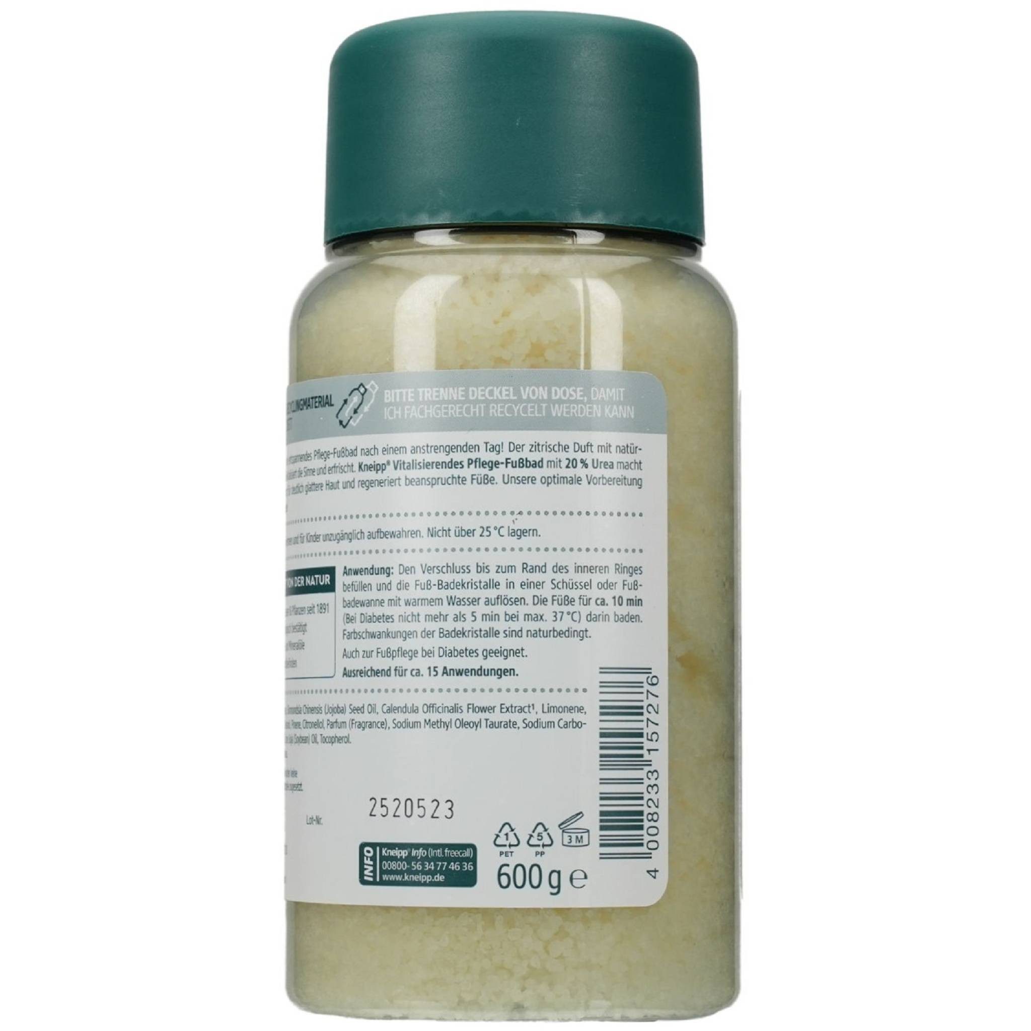 Kneipp Badesalz Fußbadekristalle vitalisieren.Pflege-Fußbad 600g PZN 18490720