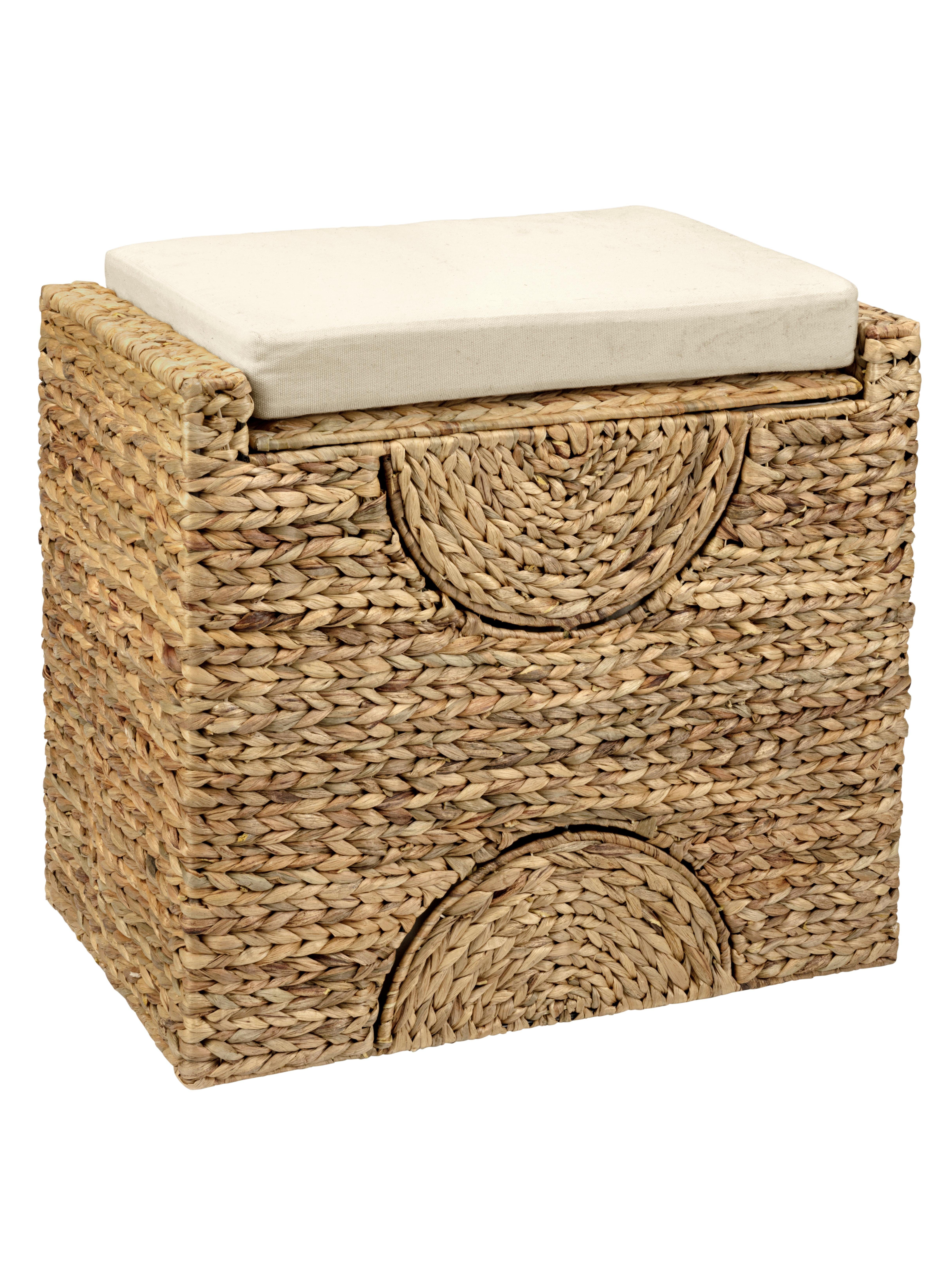 Hocker mit integriertem Wäschesammler Hocker mit integriertem Wäschesammler
