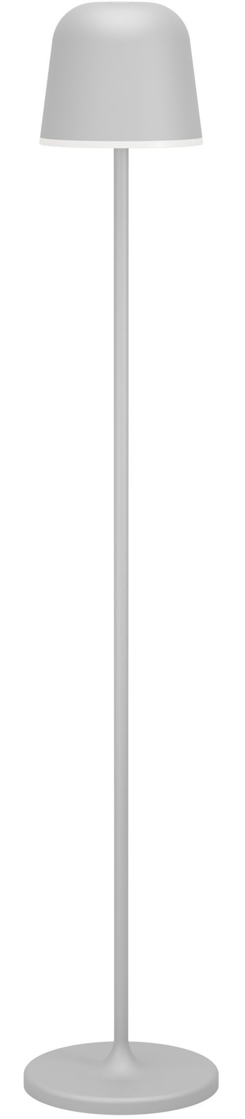 EGLO Stehlampe MANNERA-L Stehlampe - Alu, Stahl - LED - 4,3W - IP54, Dimmfunktion, USB-Anschluss mit Ladefunktion, mehrere Helligkeitsstufen, LED fest integriert, Neutralweiß, Warmweiß, Standleuchte, Leselampe, Wohzimmer, Schlafzimmer, H140 x Ø16 cm