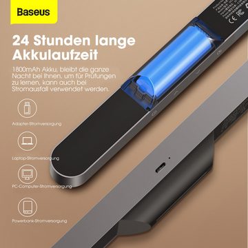 Baseus LED Lichtleiste Magnetische stufenlose Dimmung Lade-Schreibtischlampe Pro, LED fest integriert, Touch-Steuerung, 24 Stunden Batterielebensdauer