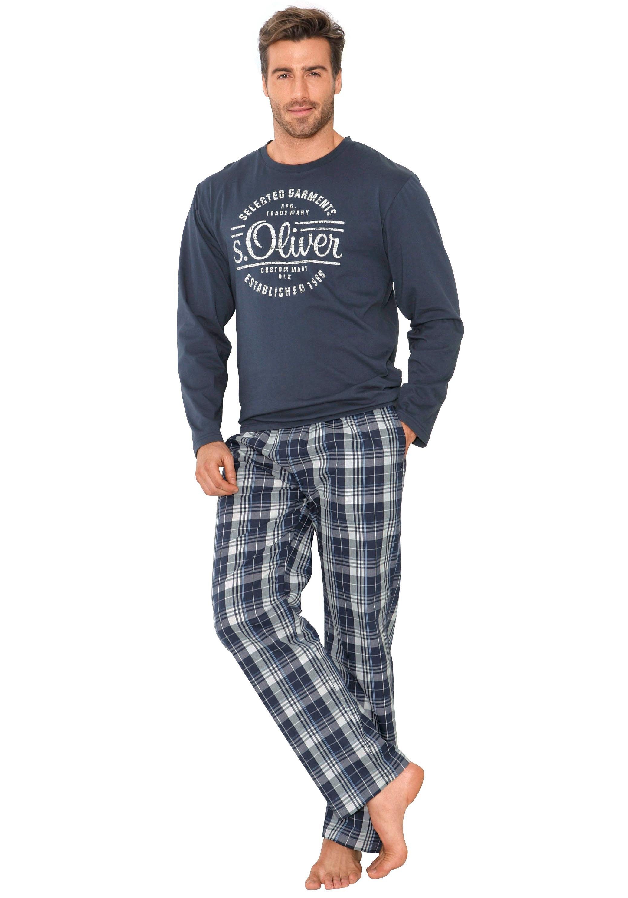 s.Oliver Bodywear Pyjama, mit Karo Hose s.Oliver Bodywear Pyjama, mit Karo Hose