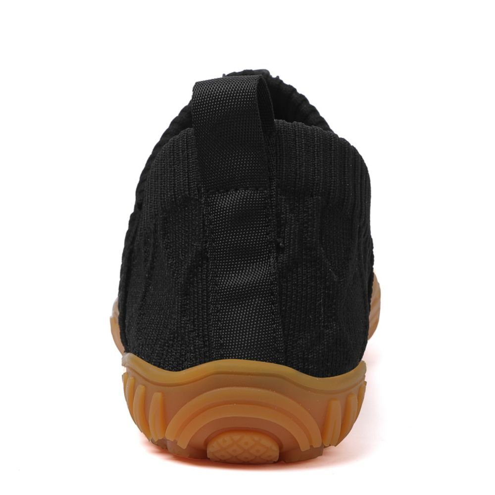 Barfuß Sneaker und HUSKSWARE Mit Minimalistische (Trailrunning-Schuhe, rutschfest Schwarz Zero-Drop Barfußschuh Atmungsaktiv Sohle)