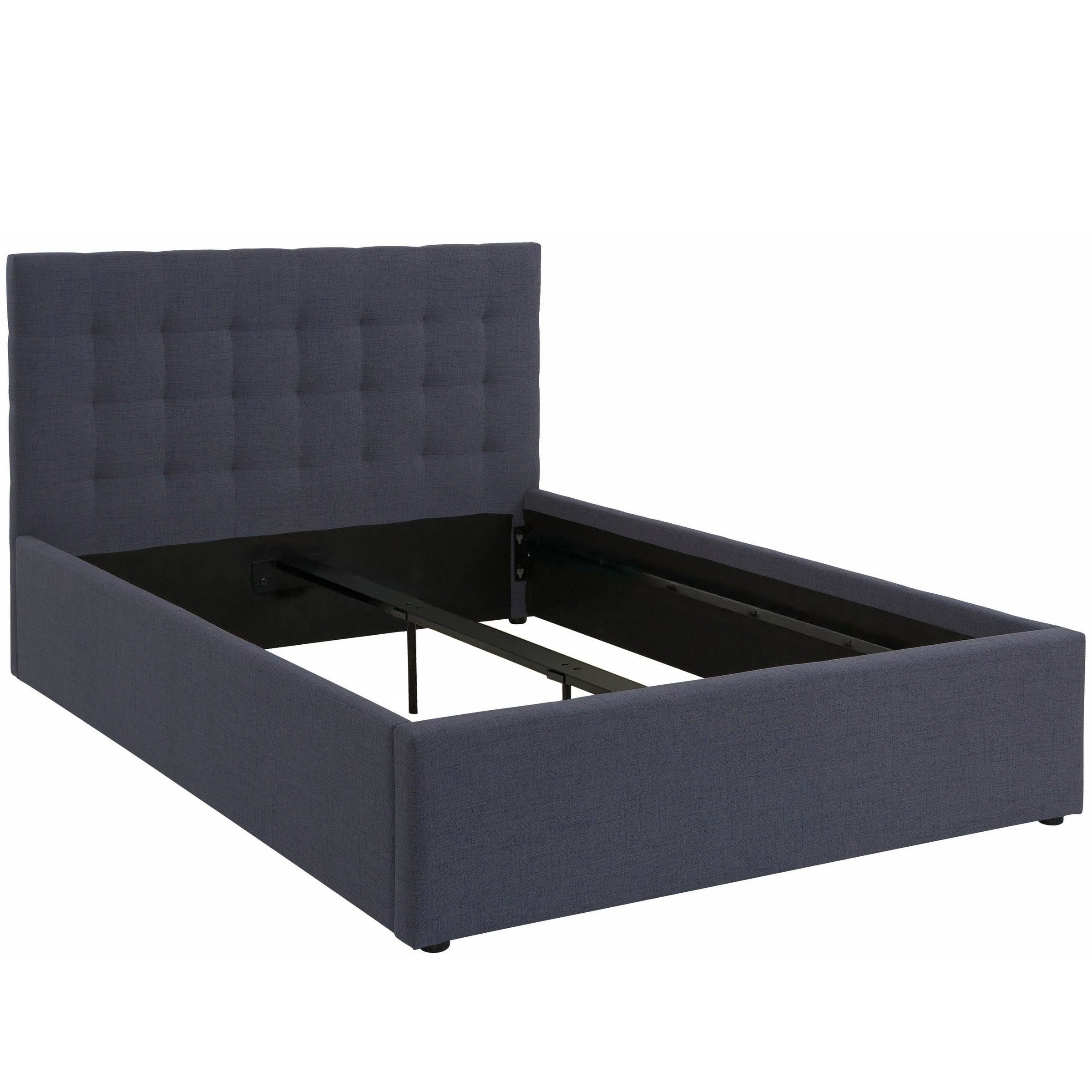 freiraum Polsterbett Helsinki, in Grau, Leinenstoff - 149x105x214cm (BxHxT)
