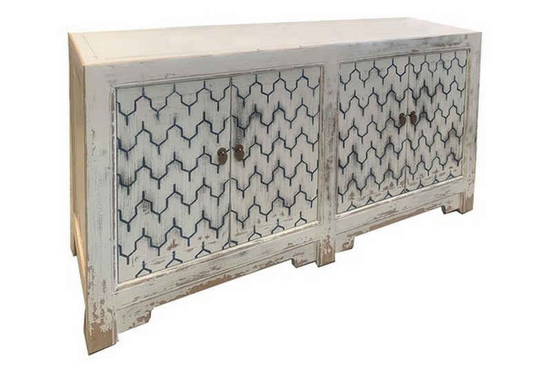 daslagerhaus living Bauernschrank Sideboard Shanxi weiß 160cm