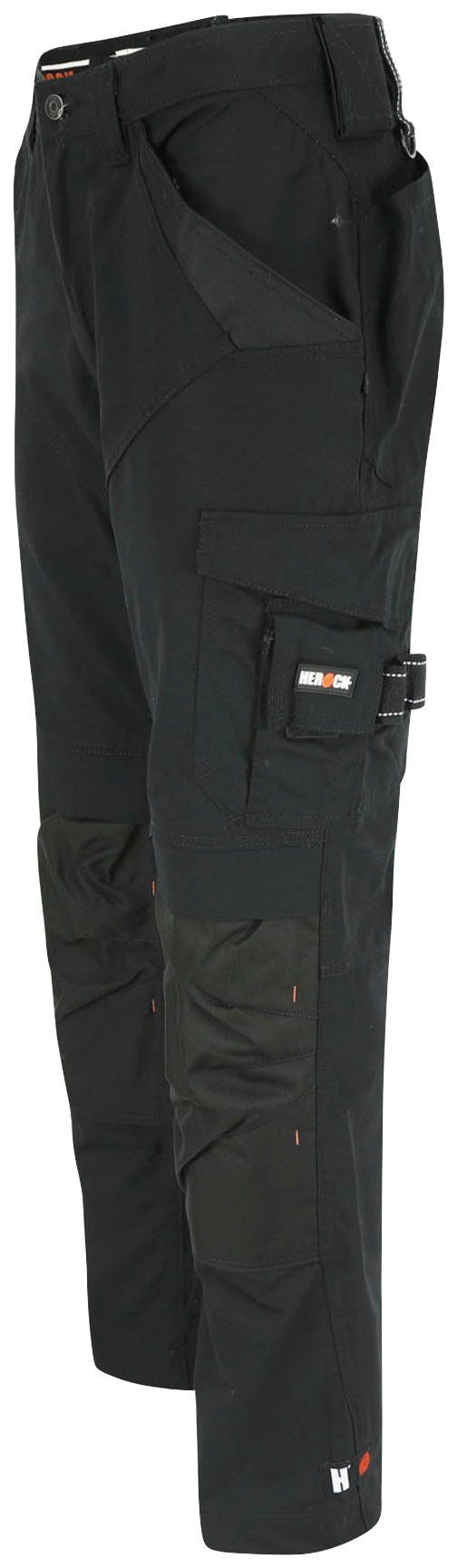 8 leicht schwarz Wasserabweisend bequem & Regelbarer Taschen Arbeitshose - - - Herock Apollo Bund Hose