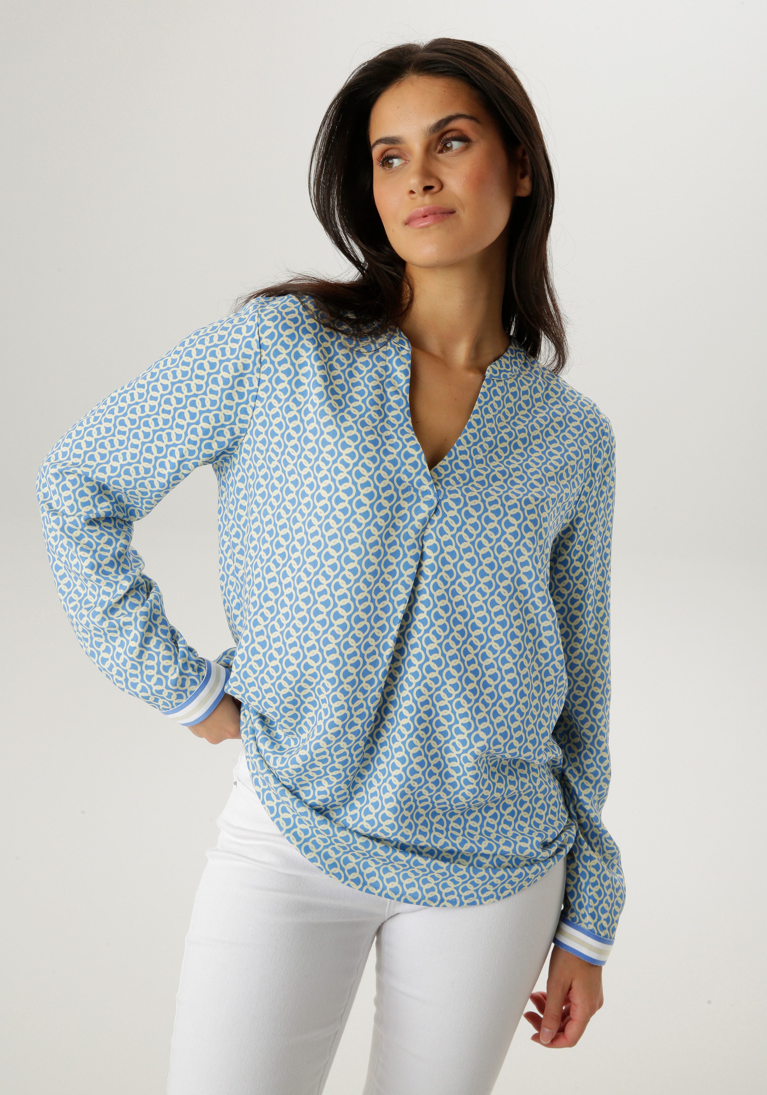 Aniston SELECTED Schlupfbluse mit modischer Kettenmusterung- NEUE KOLLEKTION