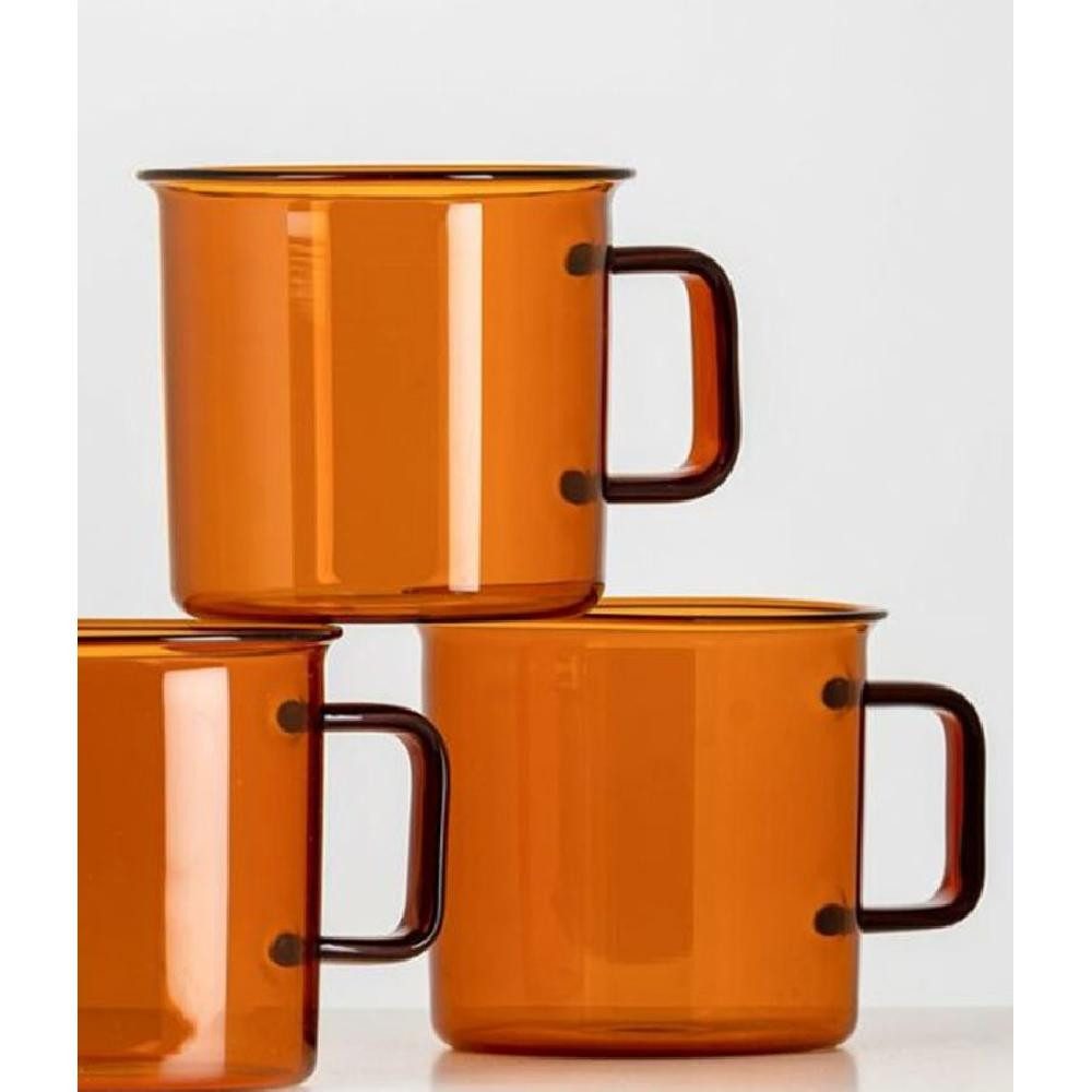 Muurla Tasse Teeglas Tasse Amber aus hitzebeständigem Glas (350ml)