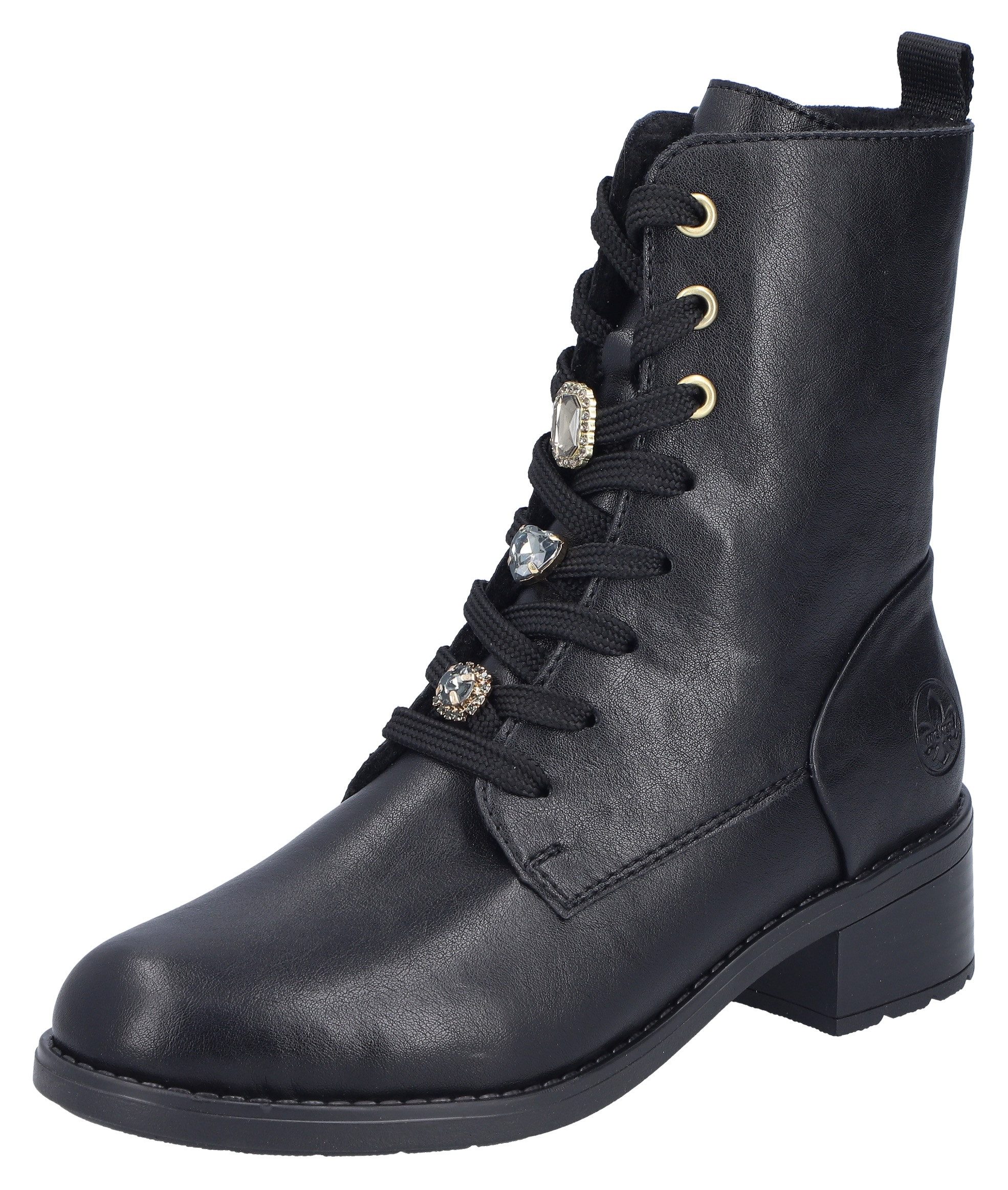 Rieker Winterstiefelette Schnürstiefelette, Boots, Blockabsatz, mit Schmuck günstig online kaufen