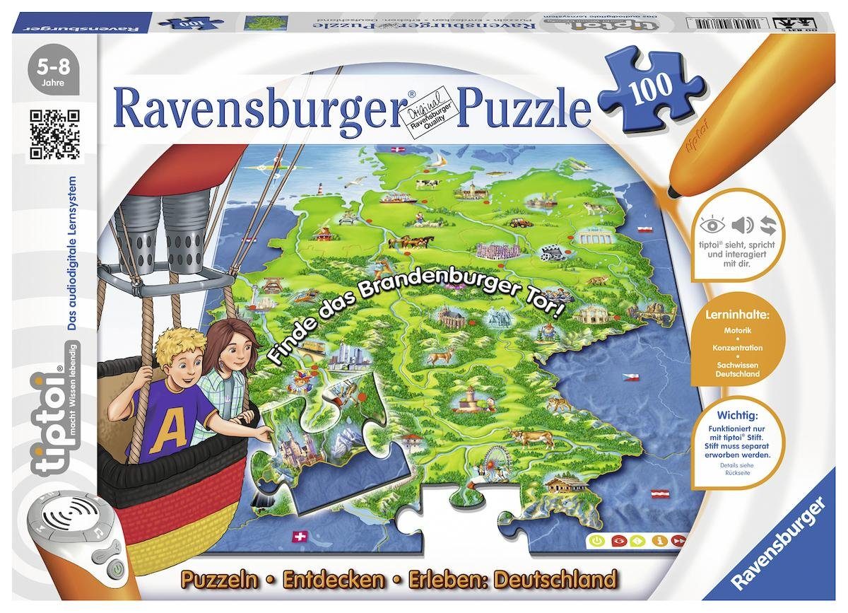 Image of Ravensburger Puzzle »tiptoi® Puzzlen, Entdecken, Erleben: Deutschland«, 100 Puzzleteile, Made in Germany, FSC® - schützt Wald - weltweit