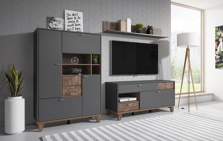 TRENDMANUFAKTUR Wohnwand »Move«, (Set, 3tlg) OTTO