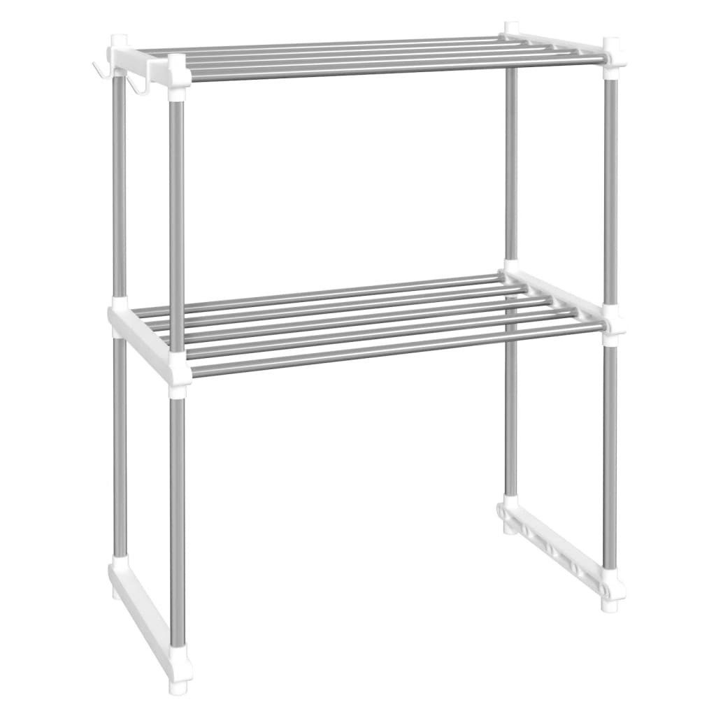 vidaXL Küchenregal Mikrowellenregal Weiß 51x27x63 cm Aluminium