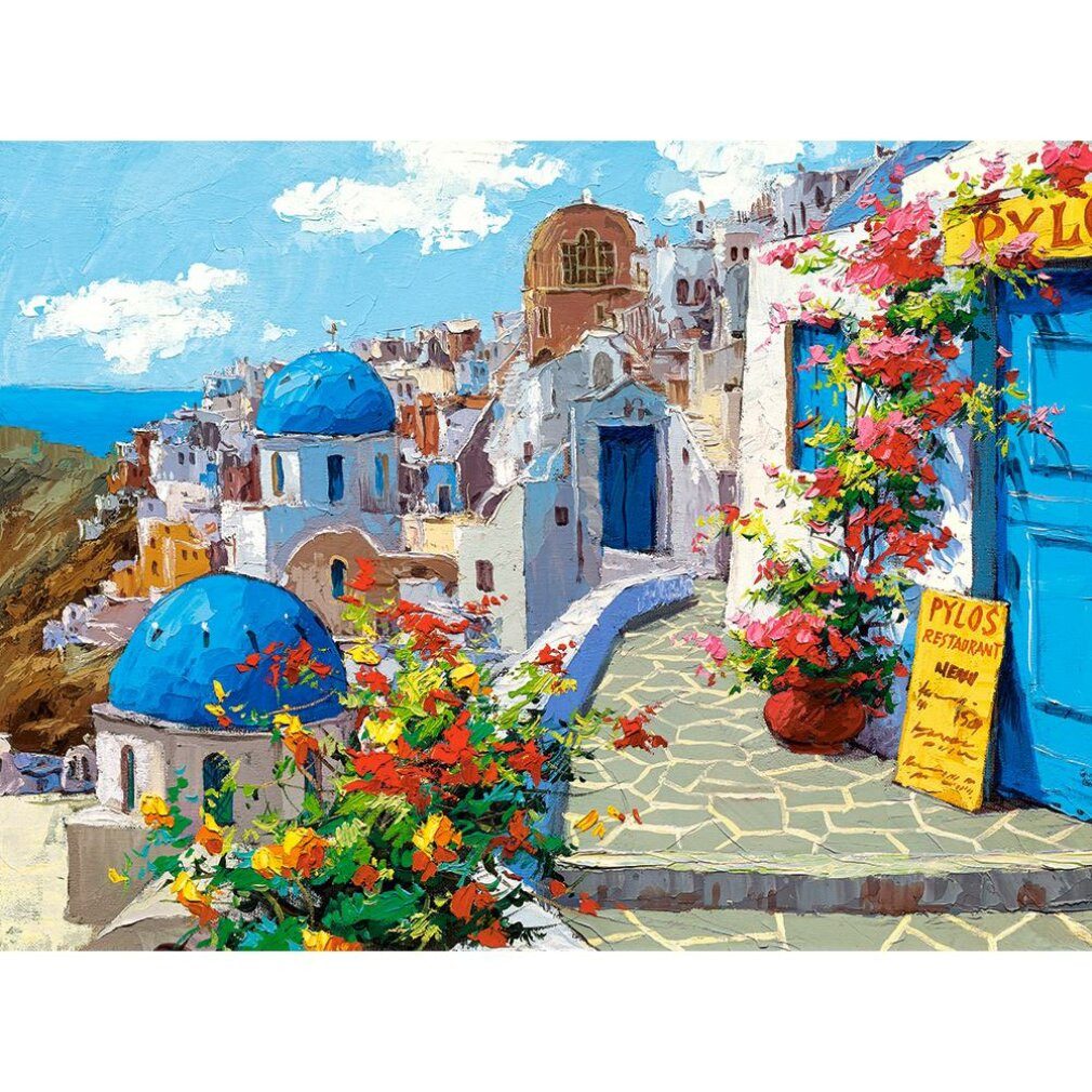 Castorland Puzzle Puzzle Frühling in Santorini 2000 Teile, Puzzleteile