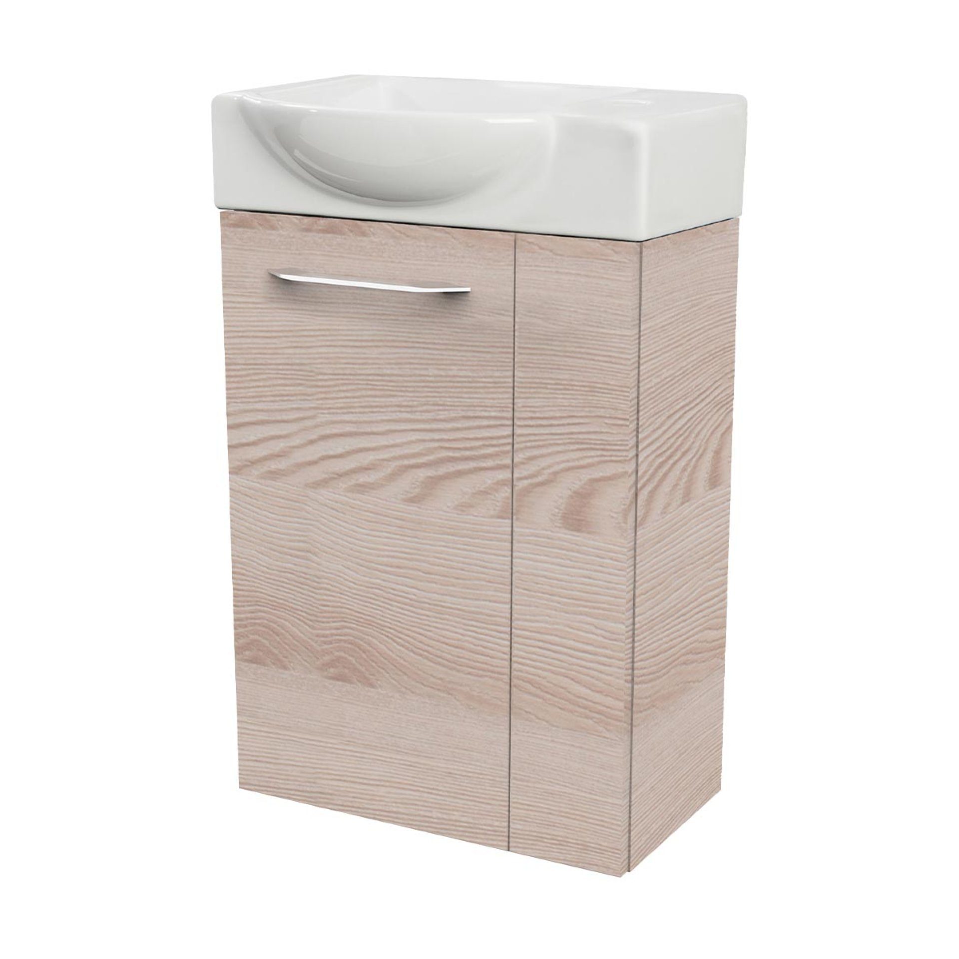 FACKELMANN Waschbecken SBC B. CLEVER Gäste WC Set 2-teilig 45 cm, Braun hel günstig online kaufen