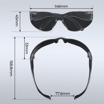 Mustbau Arbeitsschutzbrille, Schutzbrille Sicherheitsbrille Laborbrille Anti-Beschlag