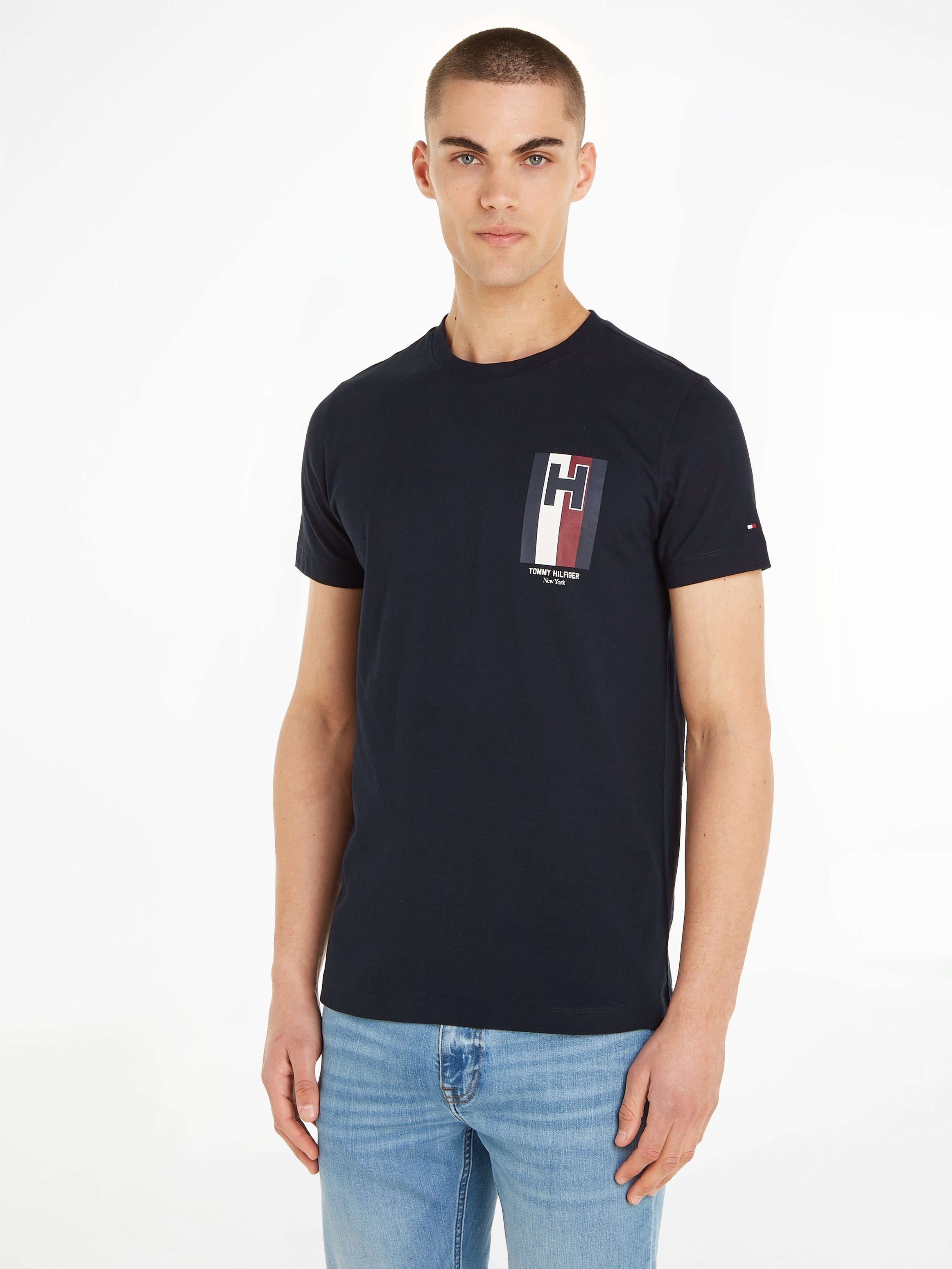 Tommy Hilfiger T-Shirt H EMBLEM TEE mit gedrucktem Logo