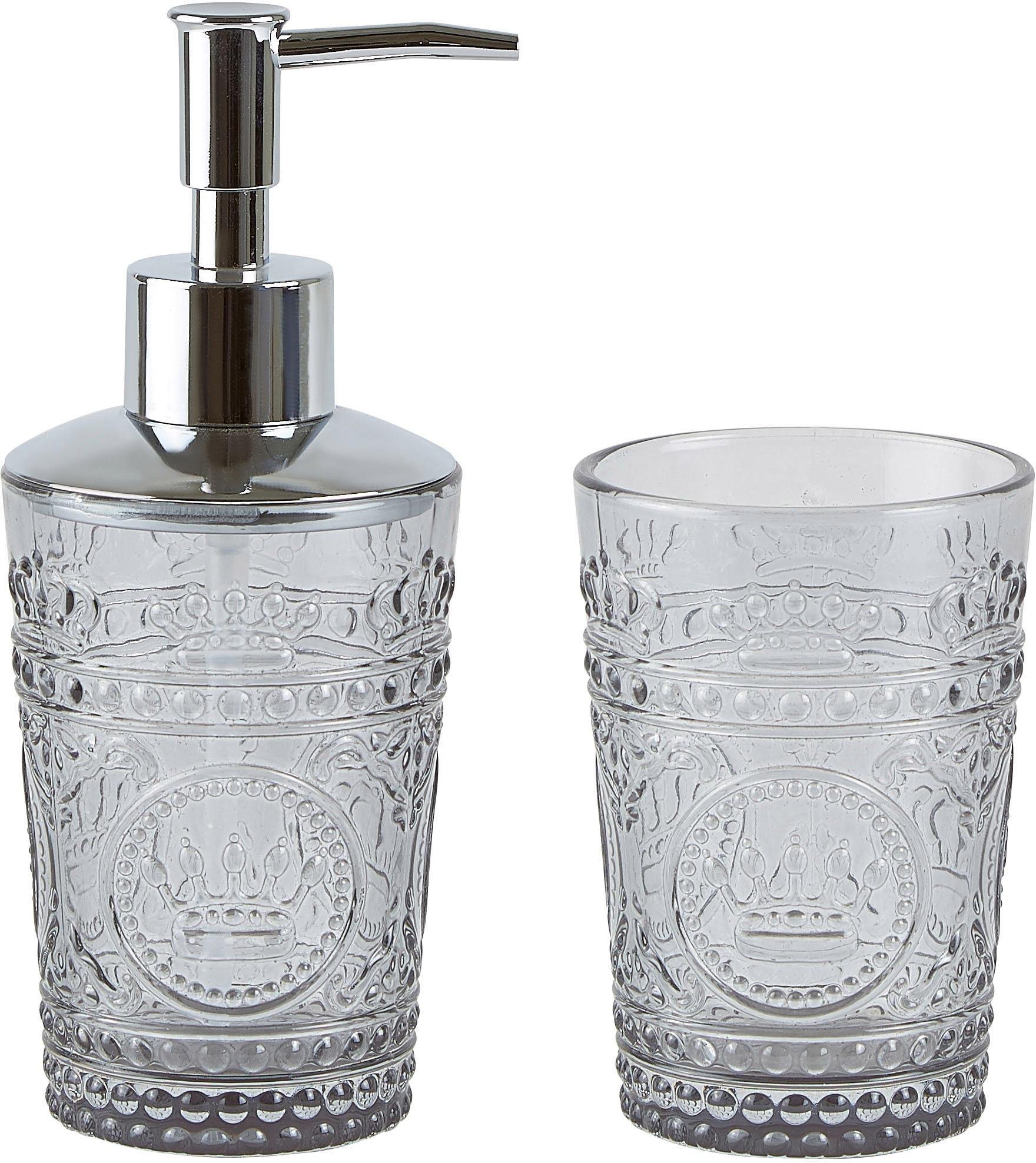 Seifenspender und Becher Seifenspender und Becher