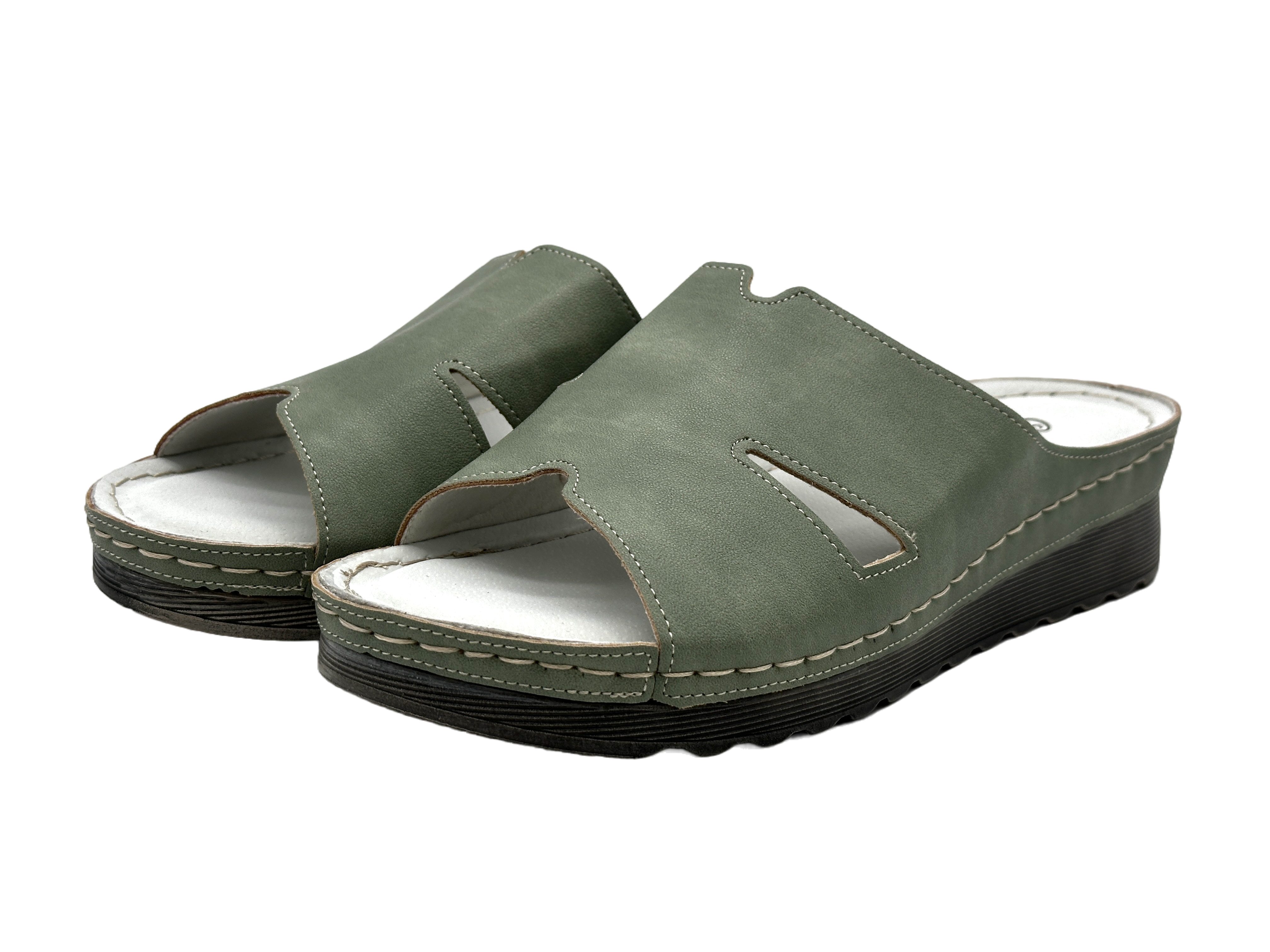 Nowaland Moderne Damen-Pantoletten mit Komfort-Sohle und Cut-Out-Design Pantolette leichte Plateausohle, komfortable Passform