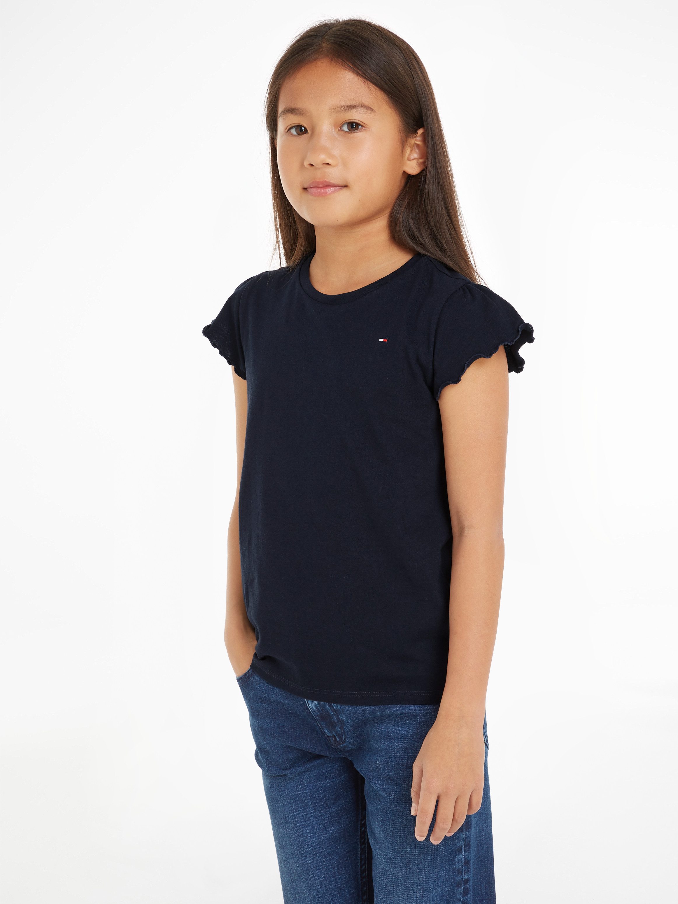 Tommy Hilfiger T-Shirt ESSENTIAL RUFFLE SLEEVE günstig online kaufen