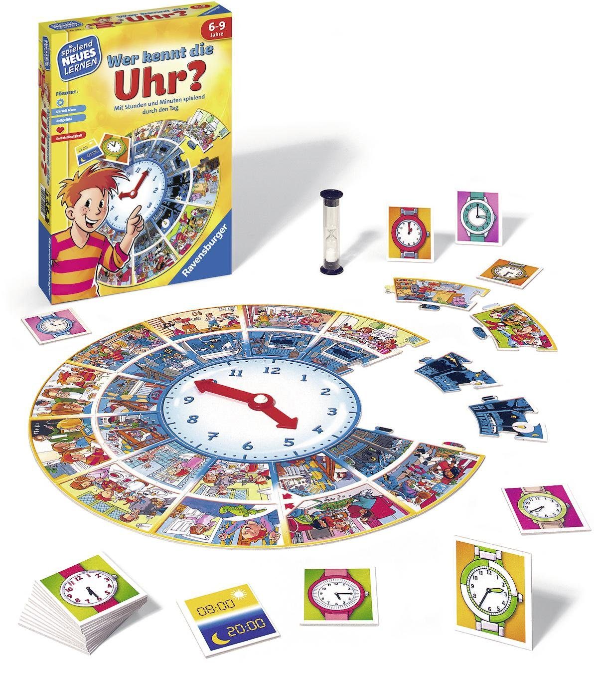 Image of Ravensburger 24995 - Wer kennt die Uhr, Uhrzeit, Lernspiel