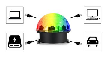 Showlite Discolicht PBS-20 Party-Ball, LED fest integriert, Farbwechsler, integriertes Mikrofon für Musiksteuerung