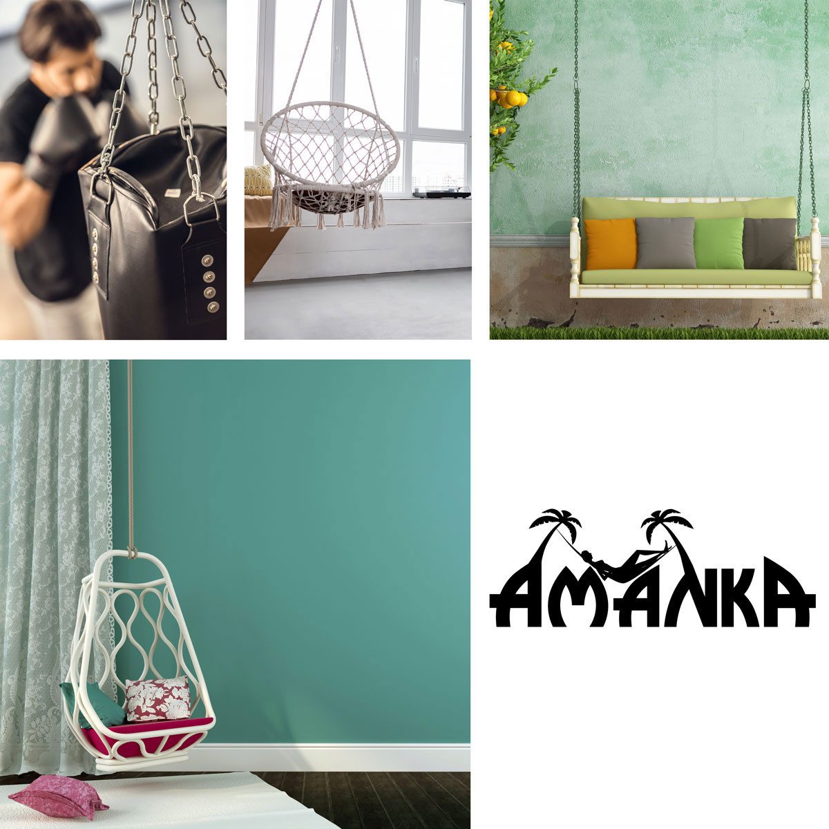 AMANKA Deckenhalter 230 kg Hängesessel Kette günstig online kaufen