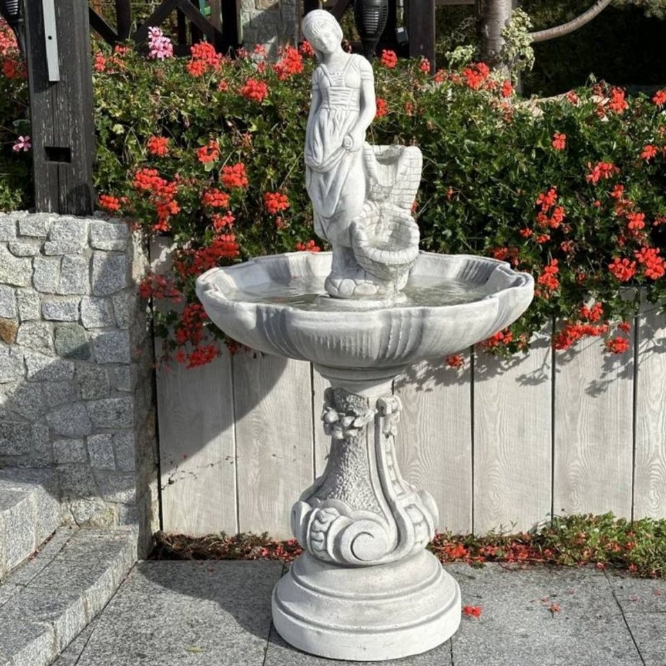 Thumbnail - Casa Padrino Gartenbrunnen Casa Padrino Barock Springbrunnen Grau Ø 73 x H. 137 cm