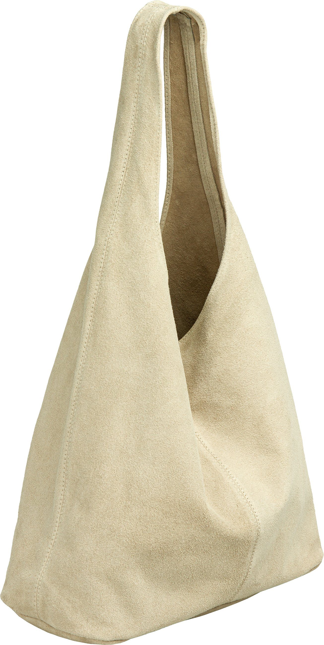 Caspar Schultertasche große Damen Wildleder Tasche Hobo Bag - CLASSIC LINE günstig online kaufen