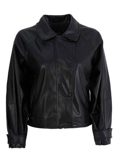 Freshlions Lederimitatjacke Freshlions Leather Jacket schwarz XS
