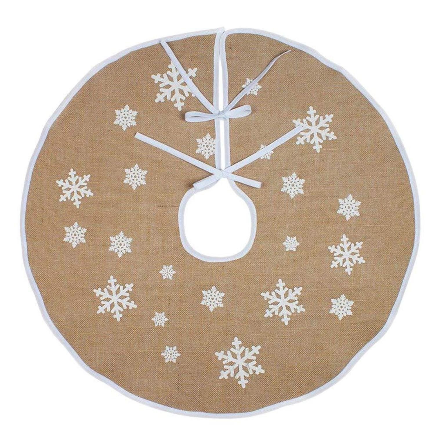 LuxusKollektion Tischdecke Weihnachtsbaumrock Leinen 120CM (1-tlg)