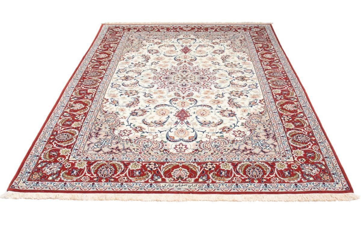 Orientteppich Isfahan Seidenkette Handgeknüpfter mm Nain rechteckig, 154x238 Trading, Höhe: 6 Orientteppich