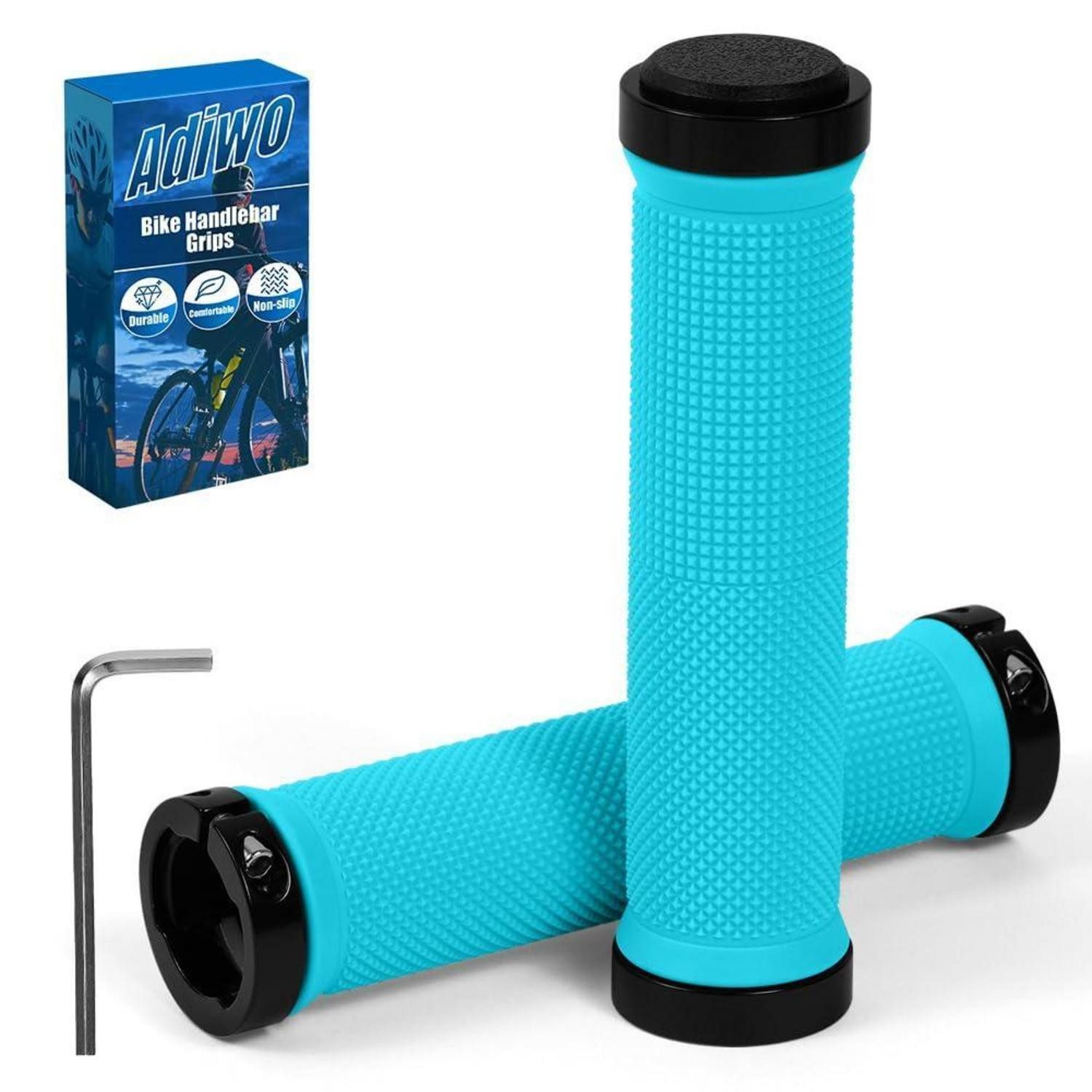 LuxusKollektion Fahrradlenkergriff Fahrradgriffe Ergonomisch Rutschfest 22,2mm Typ D Blau (1-St)