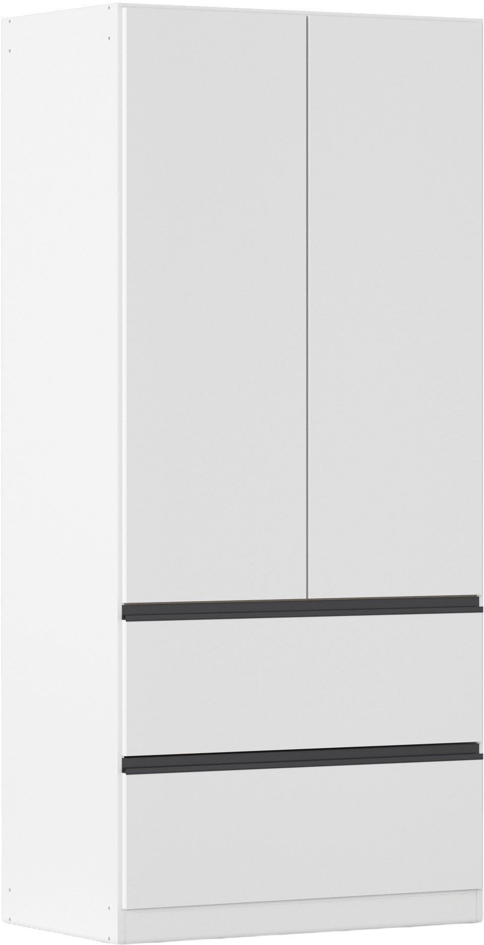 rauch Drehtürenschrank Kleiderschrank Schrank Garderobe COSTA in den Breiten 91/136/181 cm (in 3 Ausstattungen BASIC/CLASSIC/PREMIUM) viel Platz, grifflose Front und Push-to-Open Funktion MADE IN GERMANY