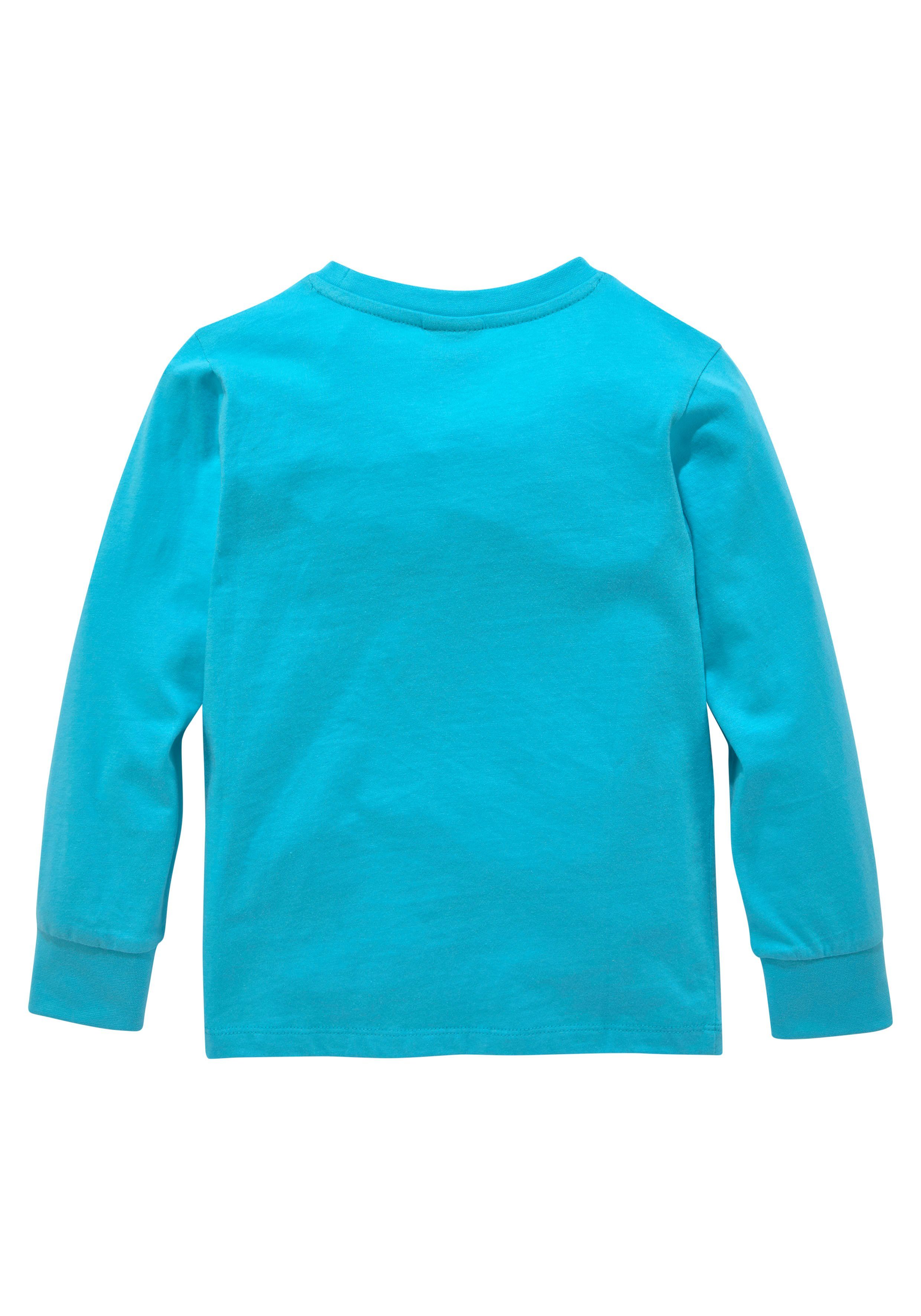 KIDSWORLD Langarmshirt HIER KOMMT RETTUNG Langarm, Basic-Passform, peppiger Druck