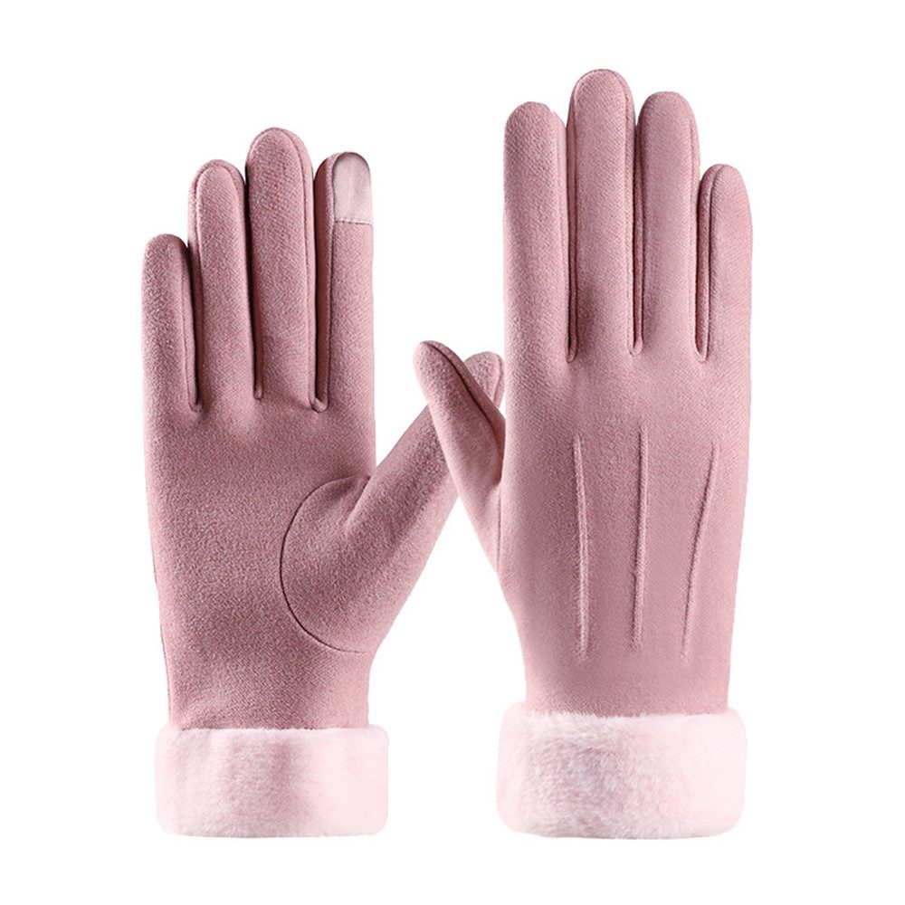 Strickhandschuhe Damen Winter Warm Touchscreen Handschuhe mit Fleece Gefütterte