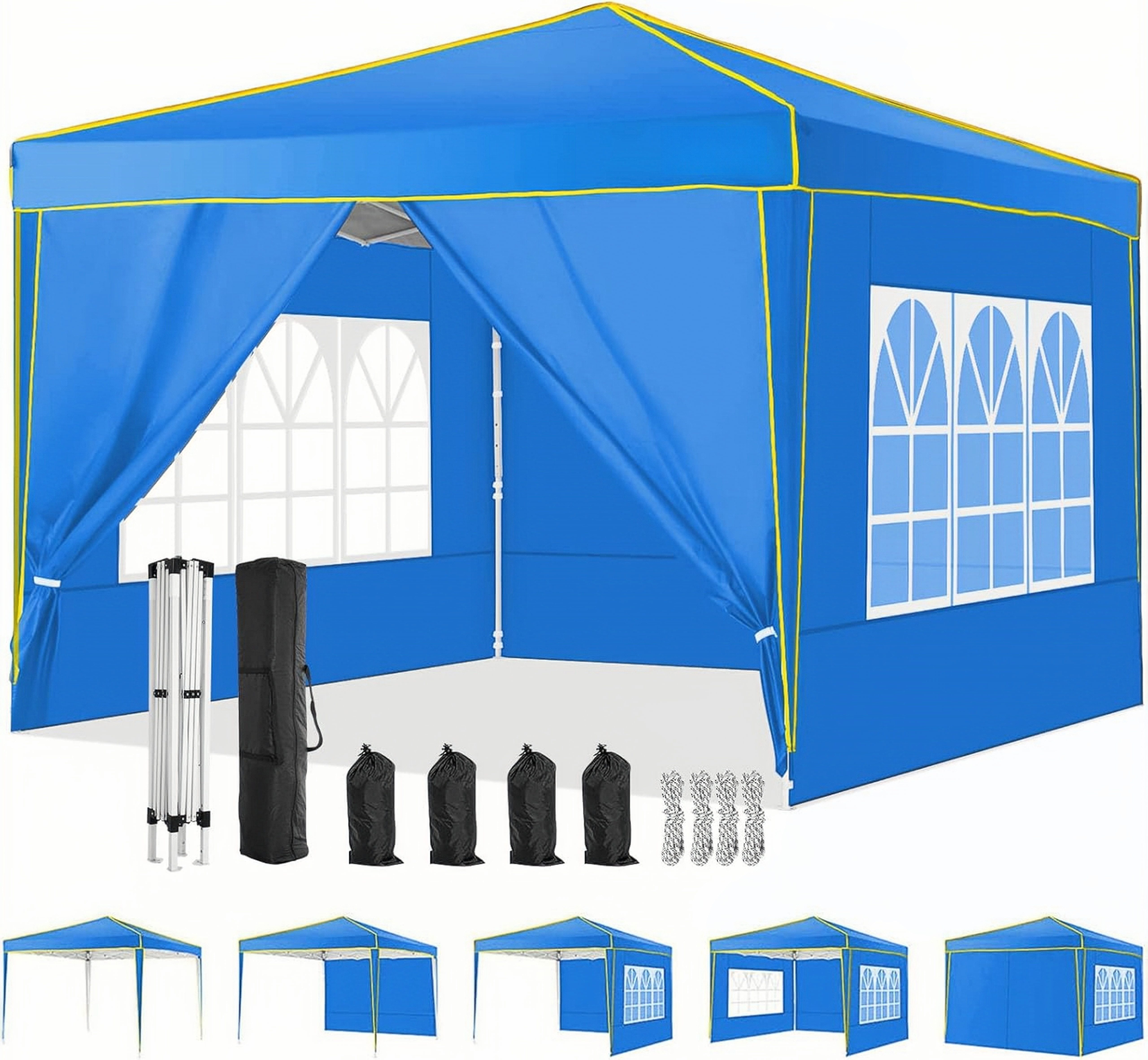 LUCKZON Pavillon 3x3m, Pop Up Pavillon günstig online kaufen