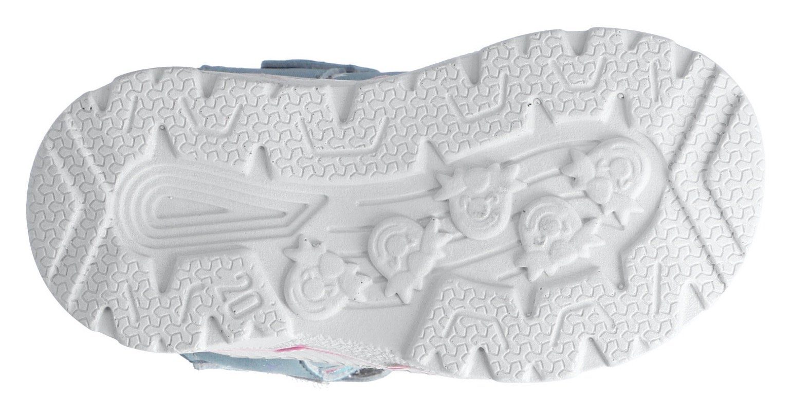 PEPINO by RICOSTA hellblau-mint-Stern und Klettverschluss WMS: Gummizug Sandale normal mit Gery