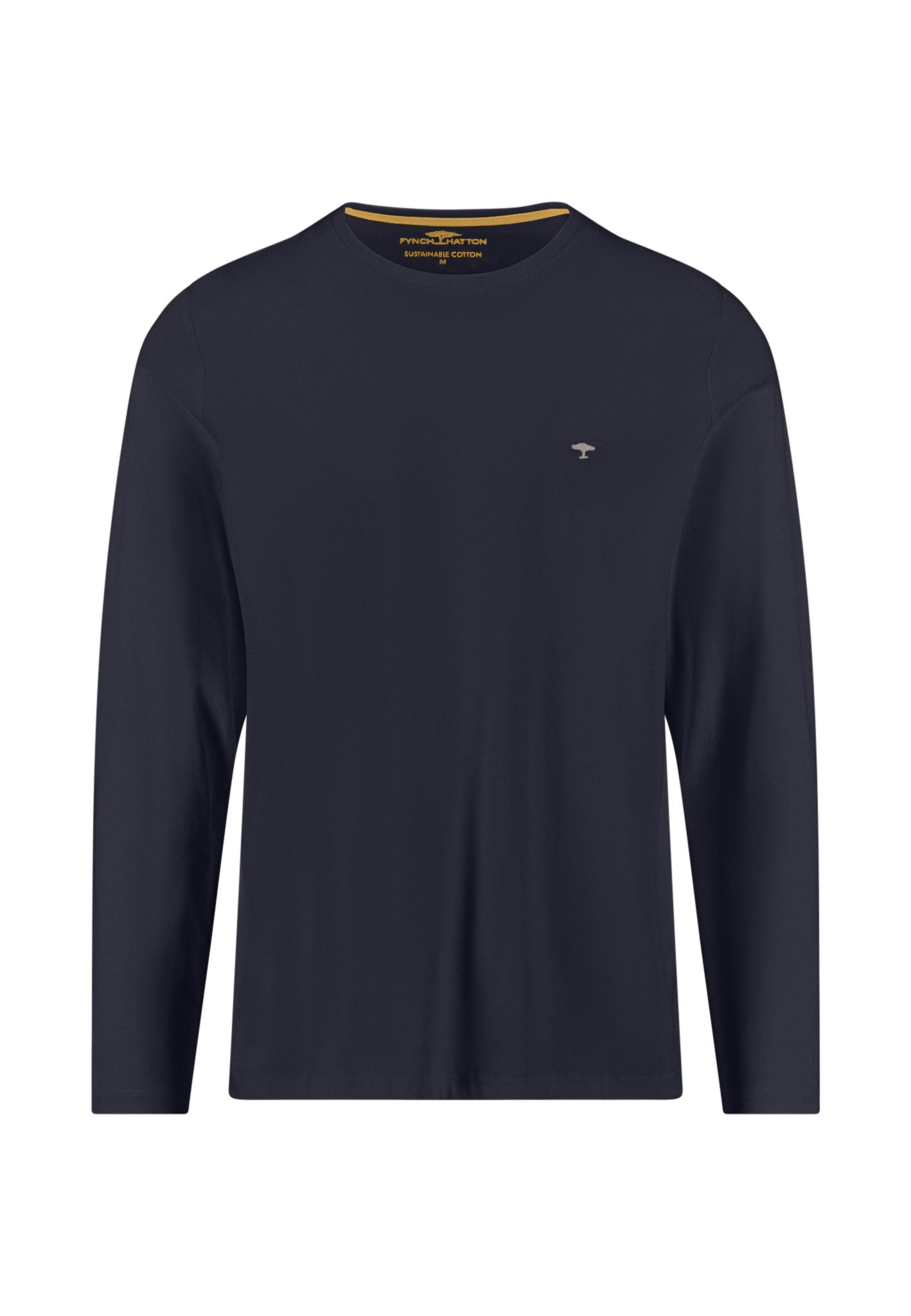 FYNCH-HATTON Langarmshirt mit Logo Stickerei