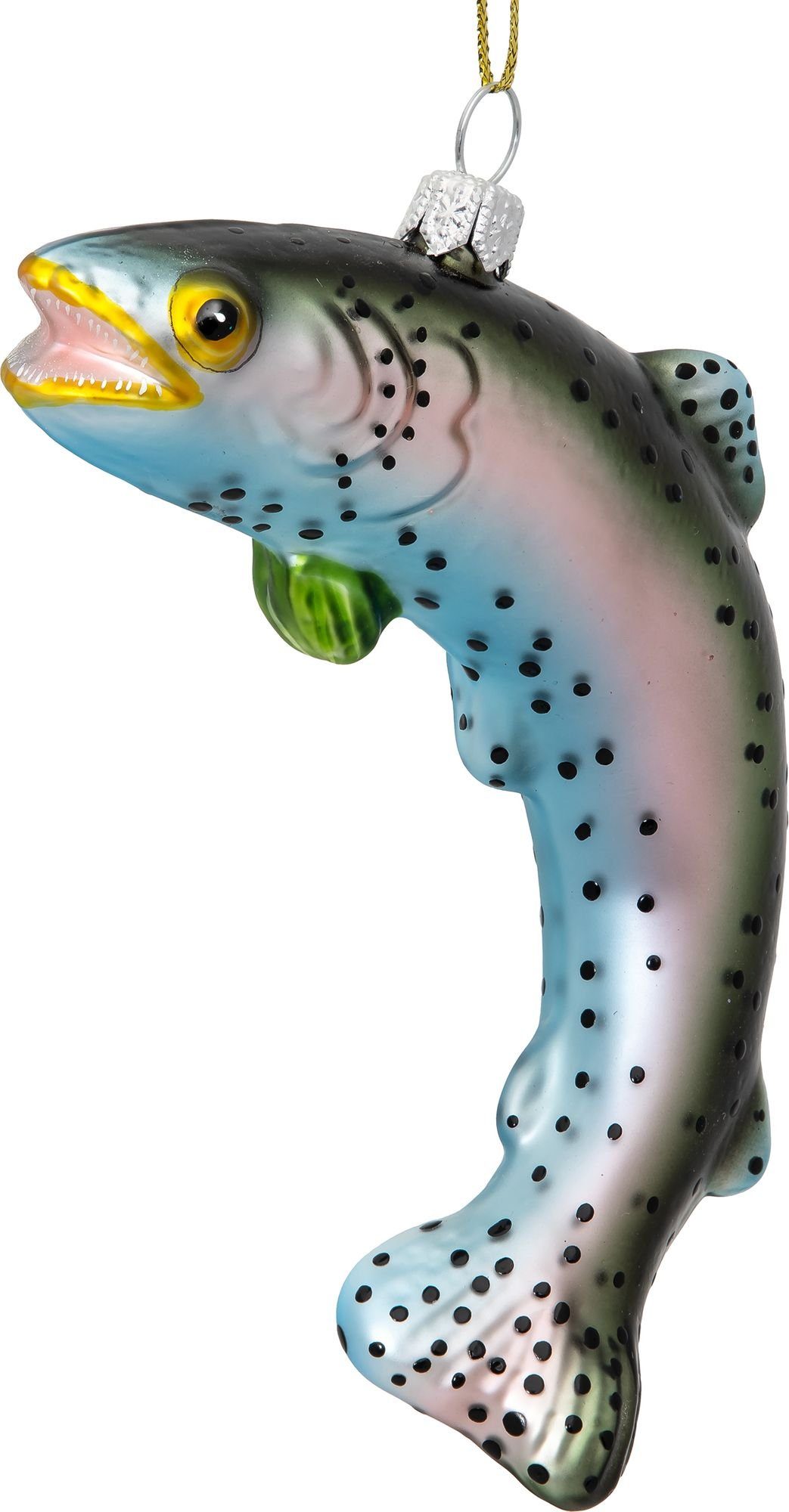 SIKORA Christbaumschmuck Regenbogenforelle Besondere Weihnachtskugel Glas Figur Anhänger- BS733, Christbaumschmuck - Traditionell, authentisch & außergewöhnlich