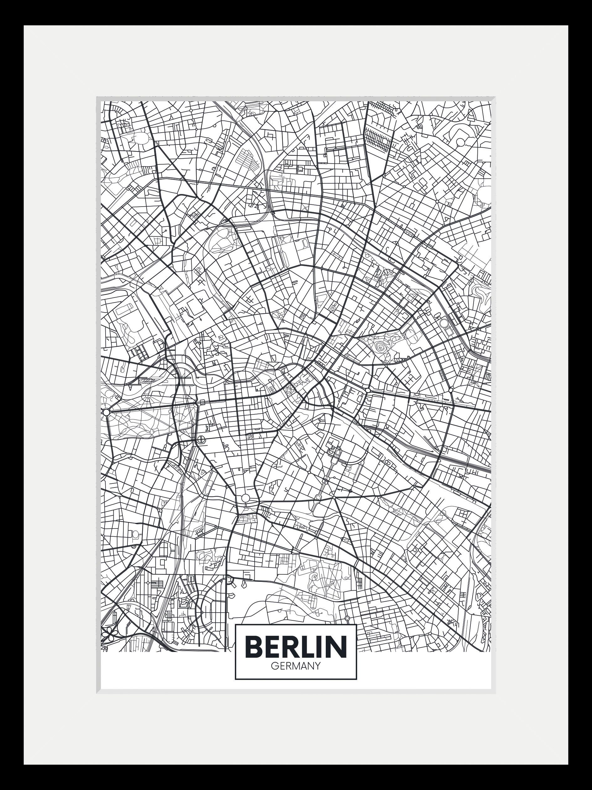 Stadtkarte, queence Städte (1 Bild Berlin St)