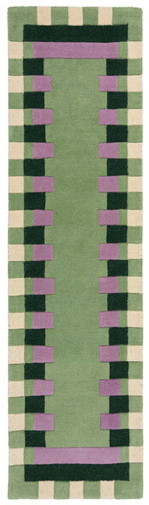 FLAIR RUGS Wollteppich Kai Wool Border, rechteckig, Höhe: 10 mm, Kai Wool Border Läufer Teppich
