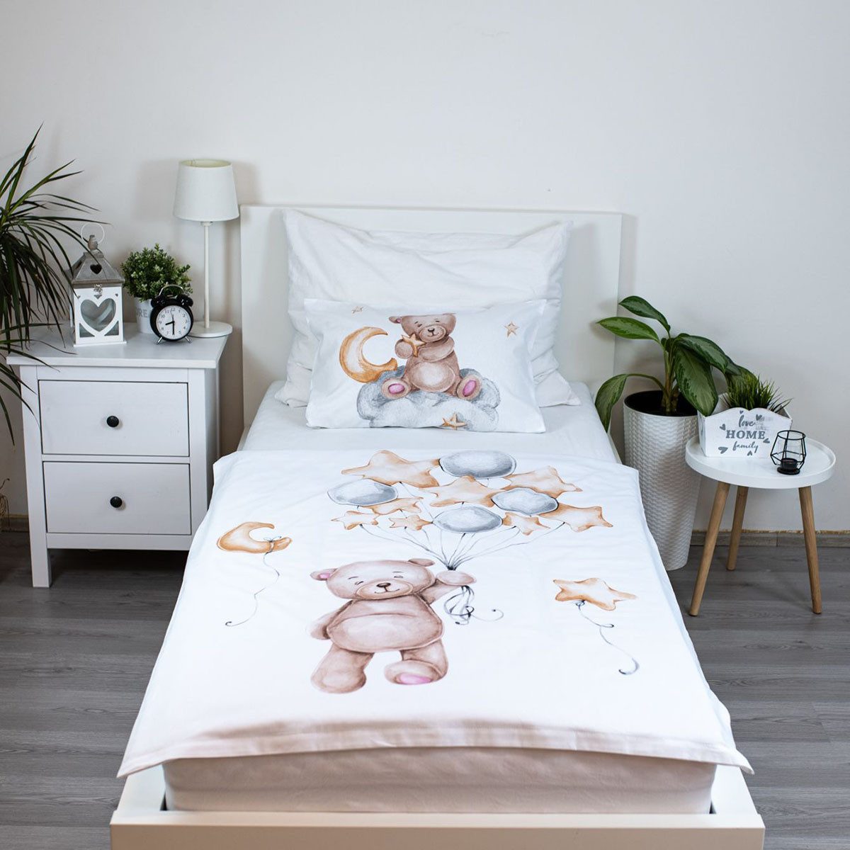 Jerry Fabrics Kinderbettwäsche Teddybär Kinderbettwäsche Luftballons günstig online kaufen