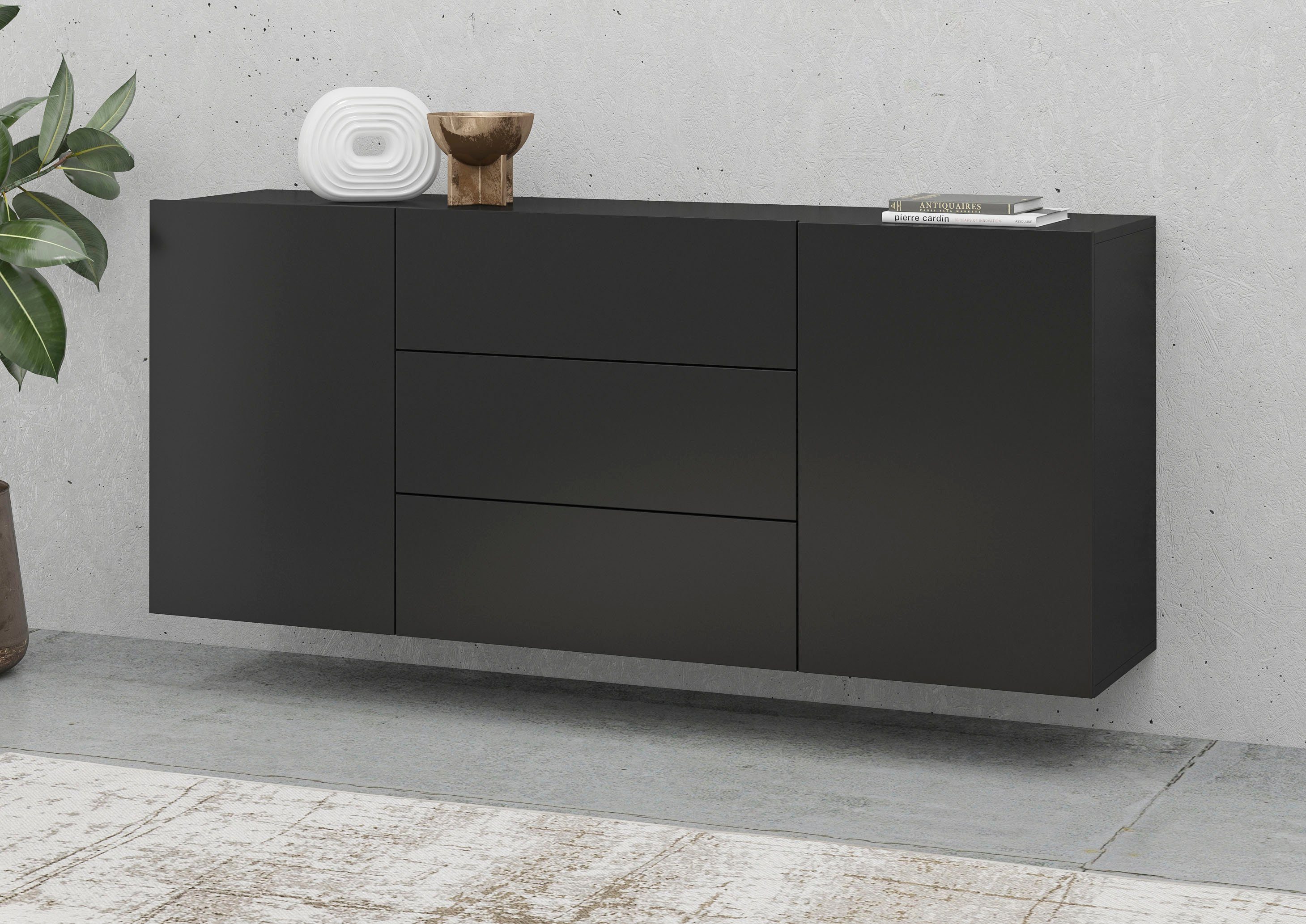 Sideboard Ava, Breite 140 cm, hängend und stehend montierbar