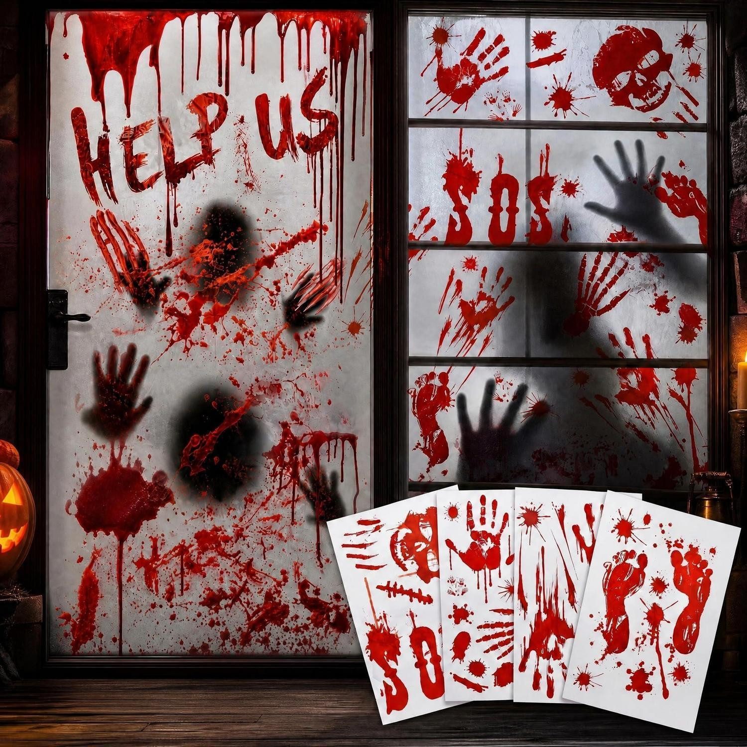 LuxusKollektion Fensterbild Halloween Deko Fensterbilder Horror Aufkleber